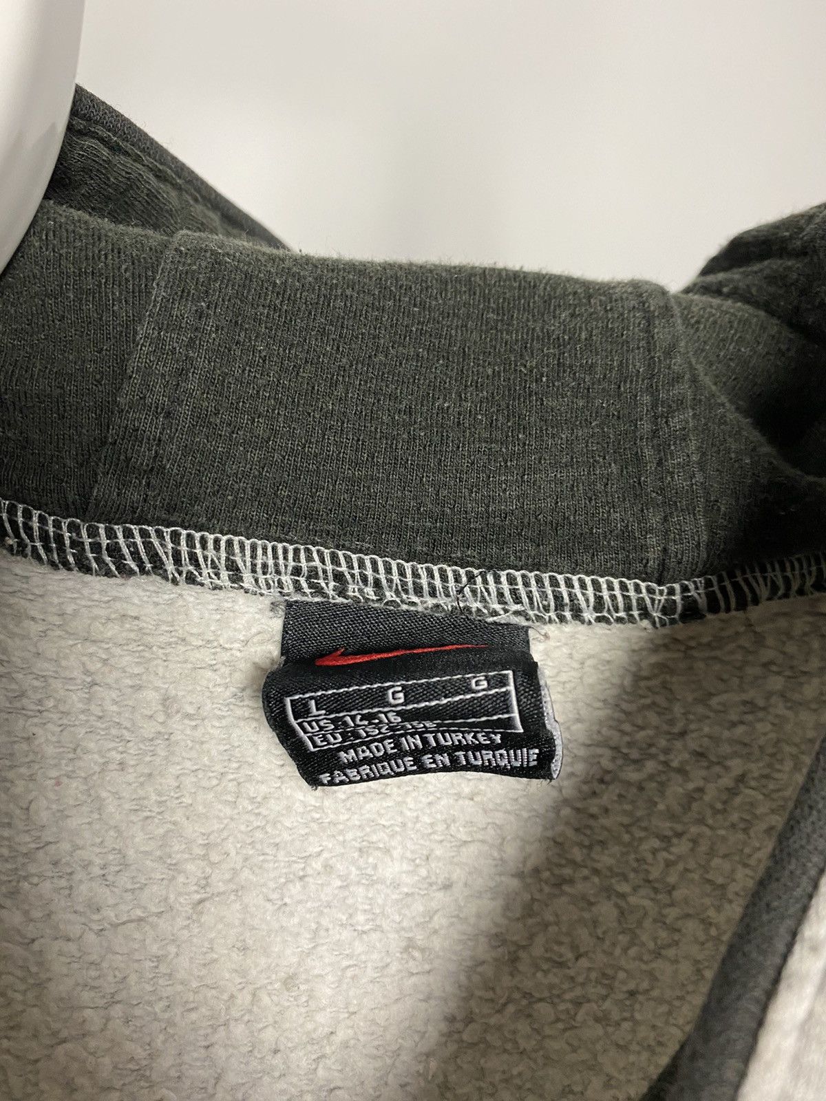 Nike × Vintage Nike athletic vintage spell out hoodie grey sweatshirt Size US S / EU 44-46 / 1 - 3 Thumbnail