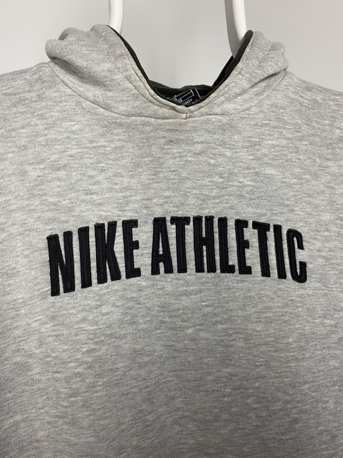 Nike × Vintage Nike athletic vintage spell out hoodie grey sweatshirt Size US S / EU 44-46 / 1 - 4 Thumbnail