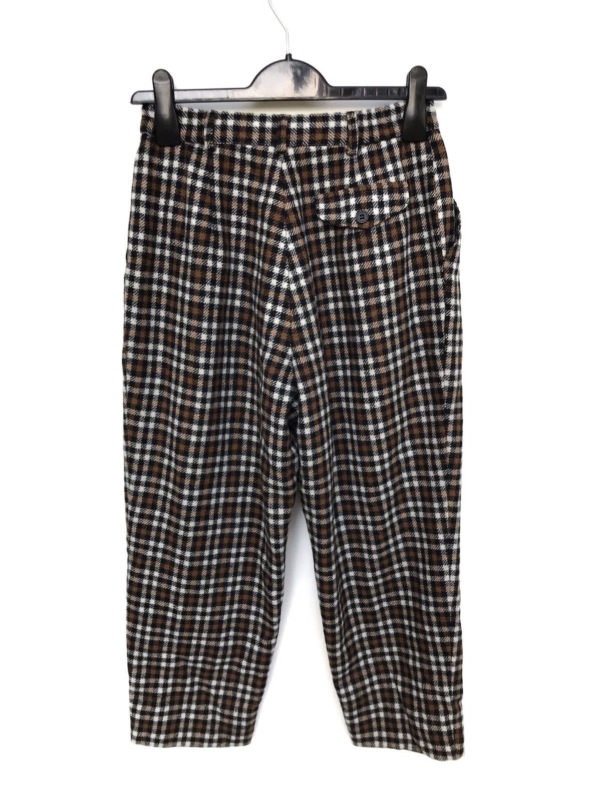 Japanese Brand × Vintage Vintage High Waist Baggy Checkered Plaid Tartan Wool Pants Size US 26 / EU 42 - 2 Thumbnail