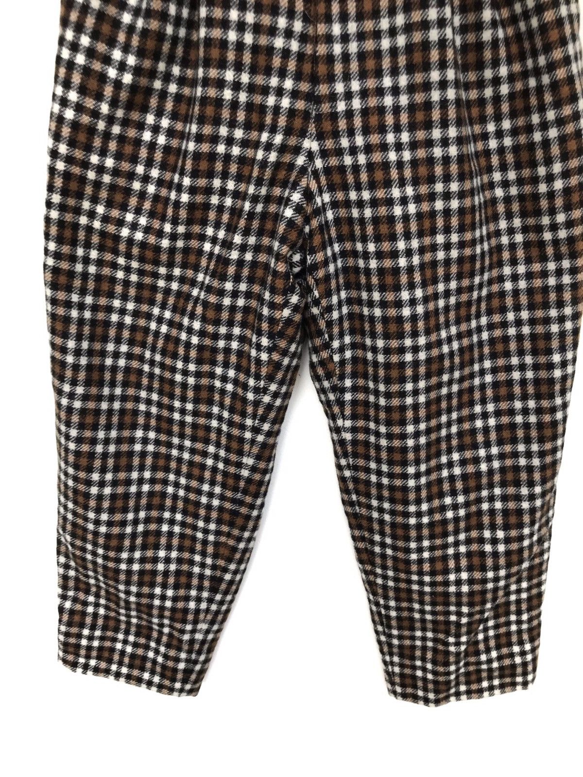 Japanese Brand × Vintage Vintage High Waist Baggy Checkered Plaid Tartan Wool Pants Size US 26 / EU 42 - 5 Thumbnail