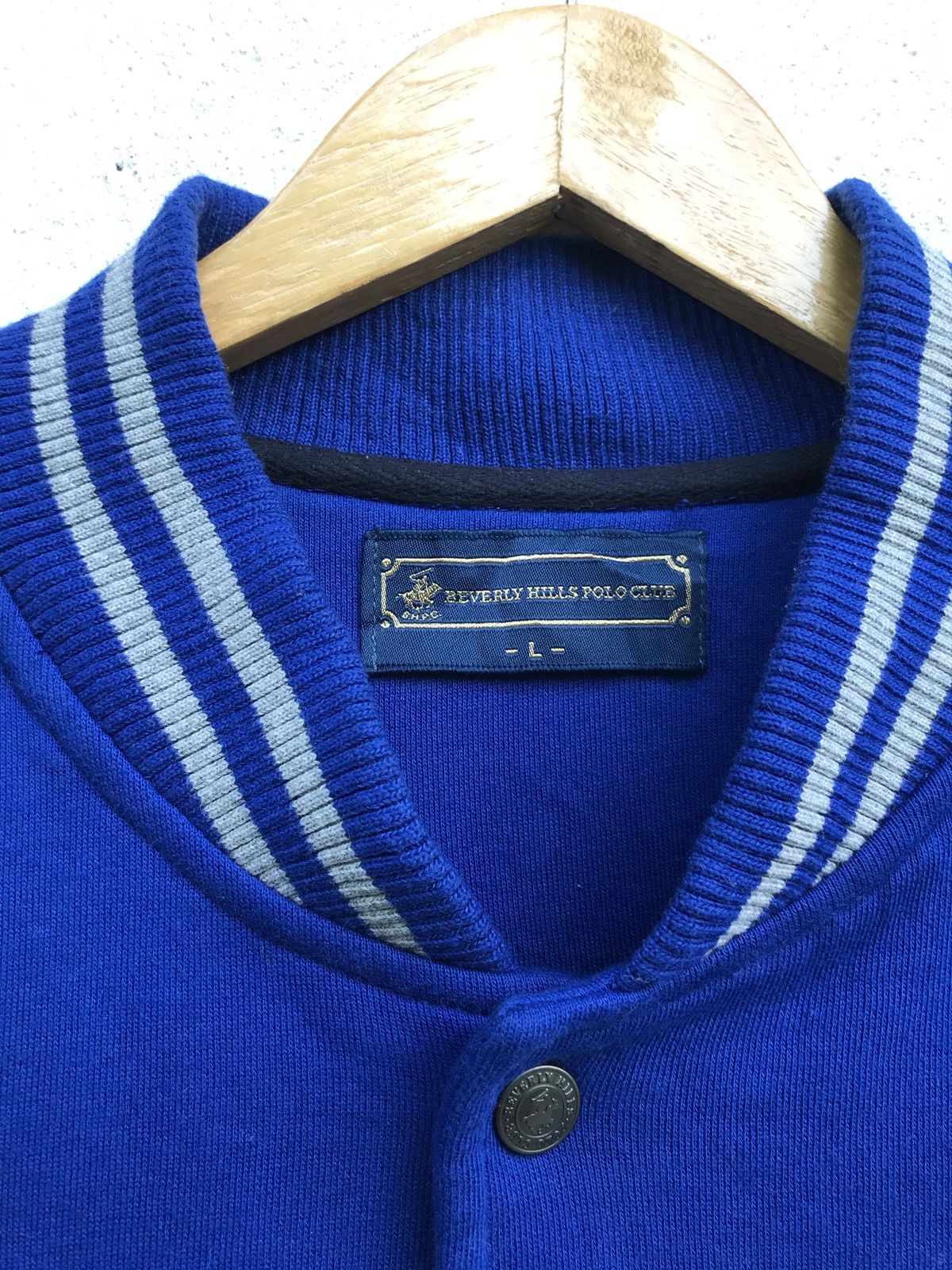 Beverly Hills Polo Club Beverly Hills Polo Club Button Varsity Jacket Size US L / EU 52-54 / 3 - 3 Thumbnail