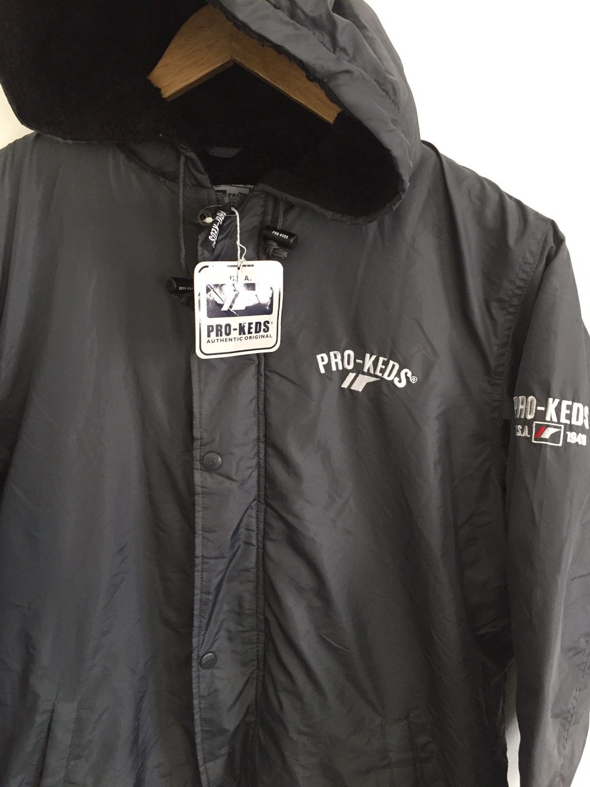 Pro-Keds PRO-KEDS Big Logo Spell Out Hoodie Long Button Jacket Size US M / EU 48-50 / 2 - 3 Thumbnail