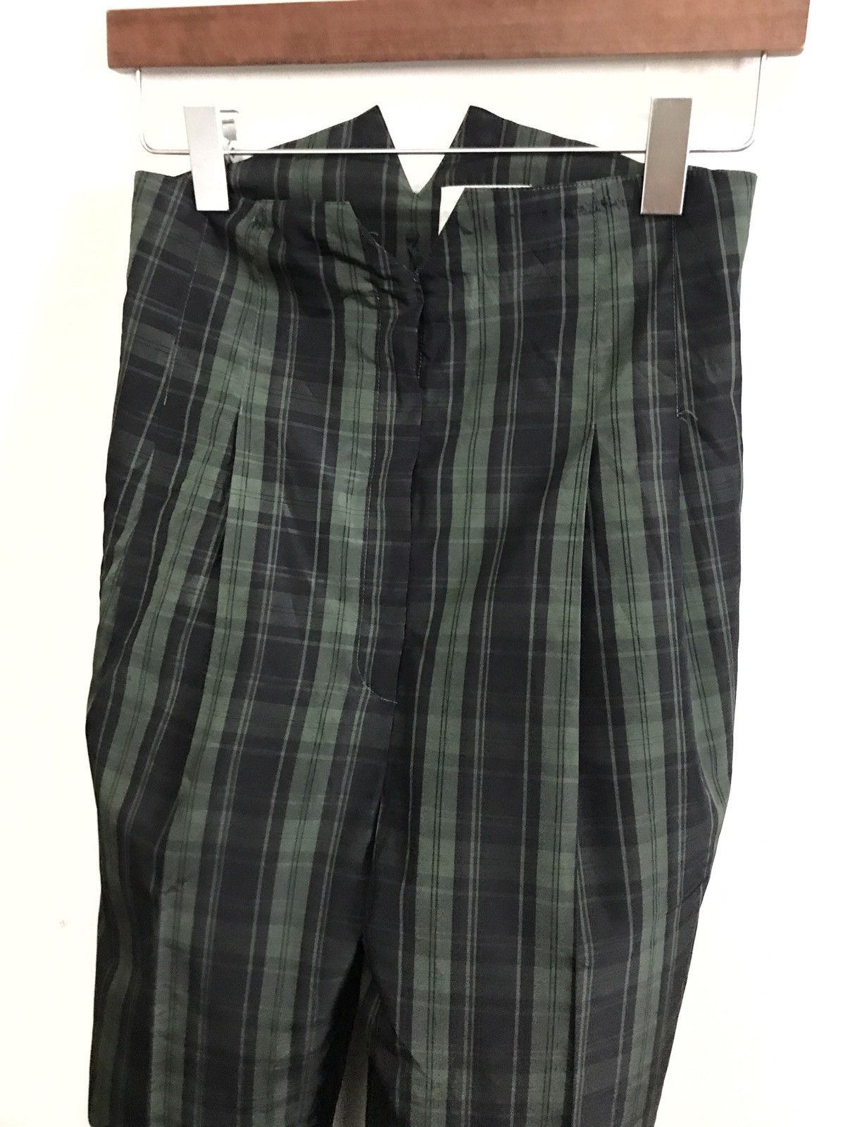 Designer × Vintage Vintage Norma Kamali Checked High Waist Gabardine Pants Size US 26 / EU 42 - 3 Thumbnail