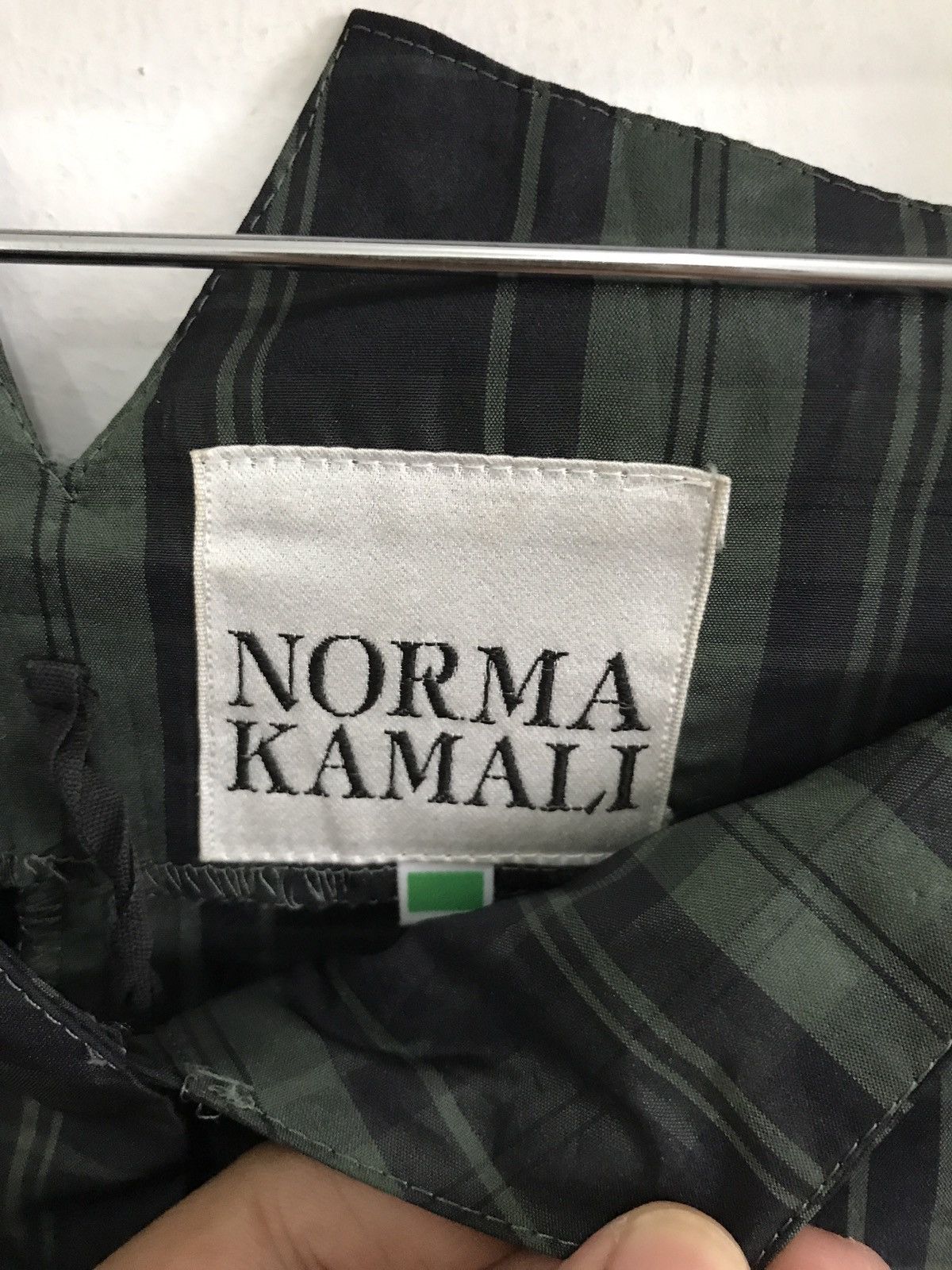 Designer × Vintage Vintage Norma Kamali Checked High Waist Gabardine Pants Size US 26 / EU 42 - 5 Thumbnail