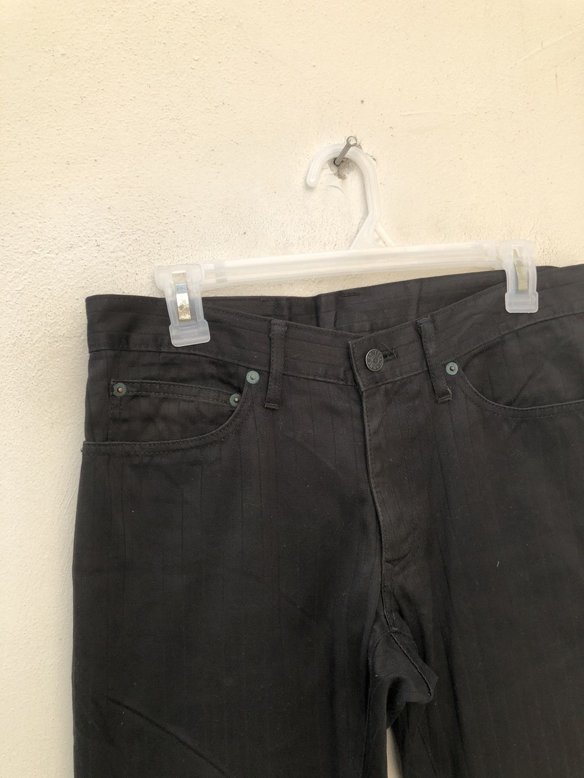 Tete Homme Tete Homme Japan Stripe Black Pant Flare Jeans Size US 30 / EU 46 - 4 Thumbnail