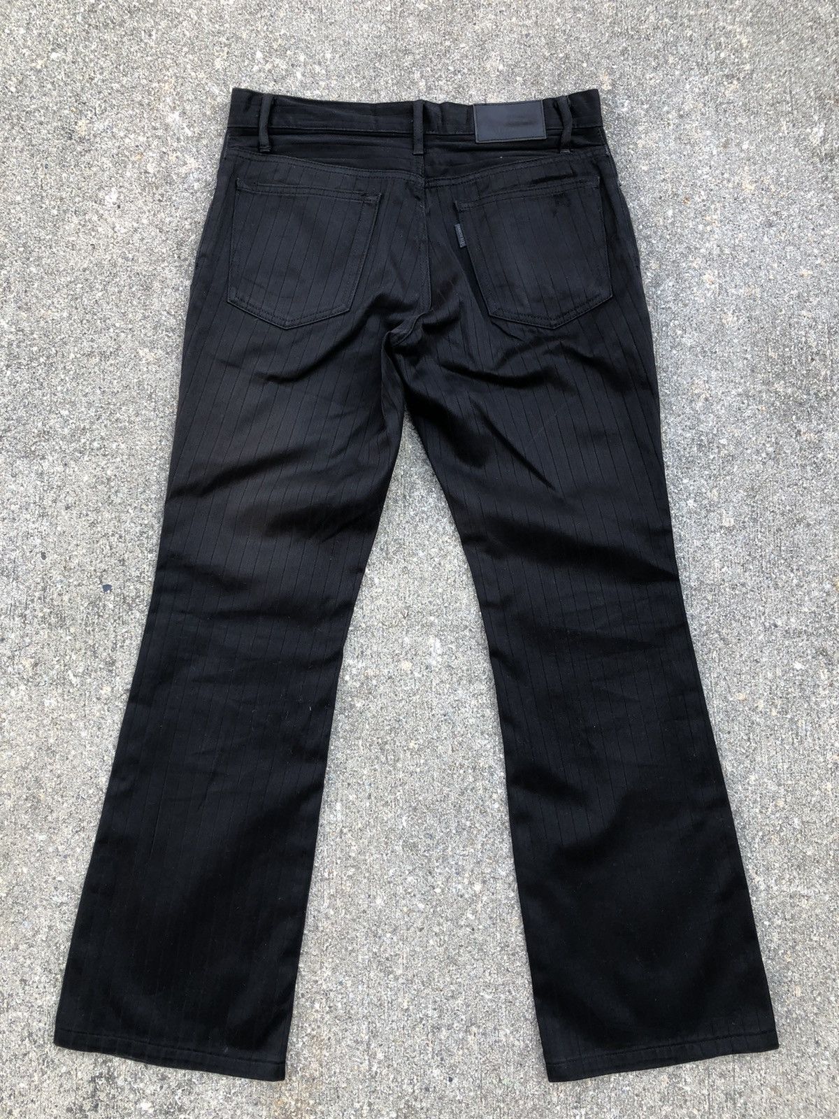 Tete Homme Tete Homme Japan Stripe Black Pant Flare Jeans Size US 30 / EU 46 - 2 Thumbnail