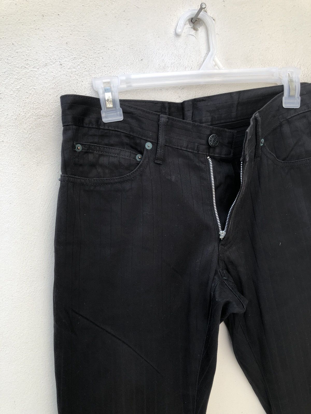 Tete Homme Tete Homme Japan Stripe Black Pant Flare Jeans Size US 30 / EU 46 - 7 Thumbnail