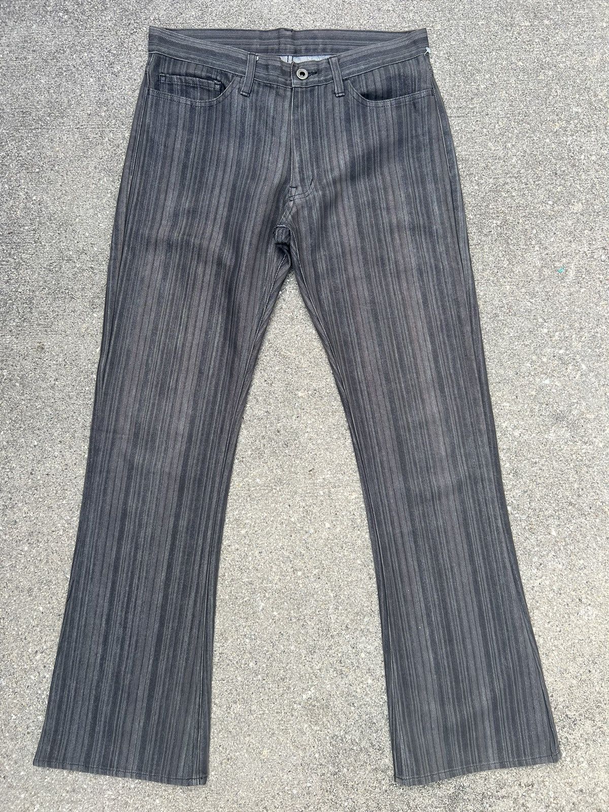 Vintage Rupert The Difference Japan Striped Pant Flare Jeans Size US 31 - 1 Thumbnail