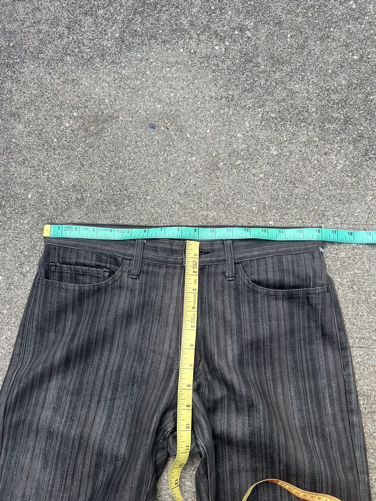 Vintage Rupert The Difference Japan Striped Pant Flare Jeans Size US 31 - 2 Thumbnail