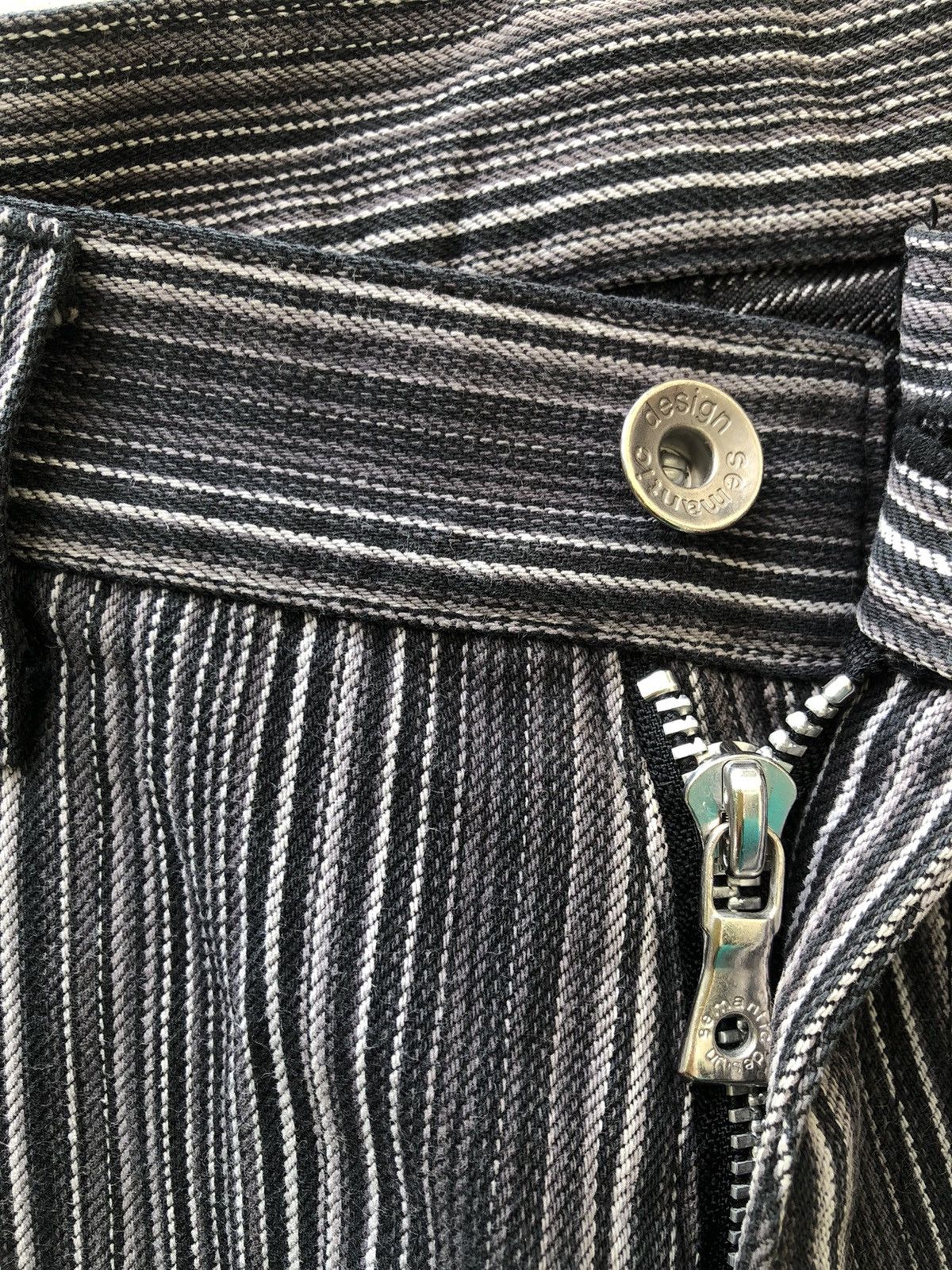 Vintage Semantic Design Japan Striped Pant Flare Jeans Size US 30 / EU 46 - 8 Thumbnail