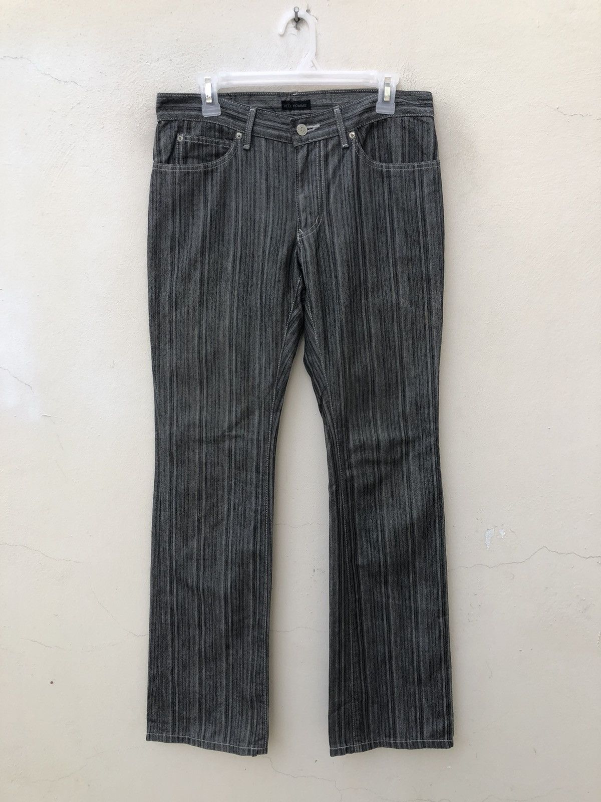Tete Homme Tete Homme Japan Stretchable Striped Pant Flare Jeans Size US 30 / EU 46 - 6 Thumbnail