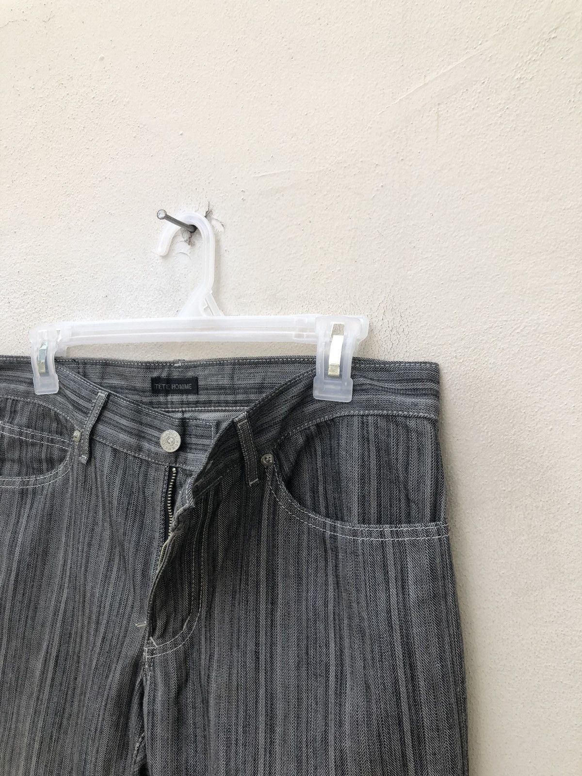 Tete Homme Tete Homme Japan Stretchable Striped Pant Flare Jeans Size US 30 / EU 46 - 12 Thumbnail