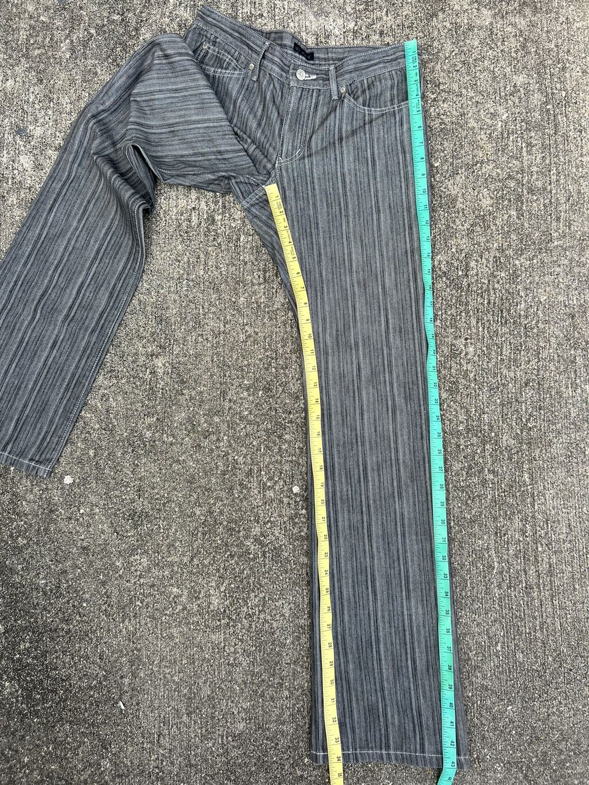 Tete Homme Tete Homme Japan Stretchable Striped Pant Flare Jeans Size US 30 / EU 46 - 4 Thumbnail