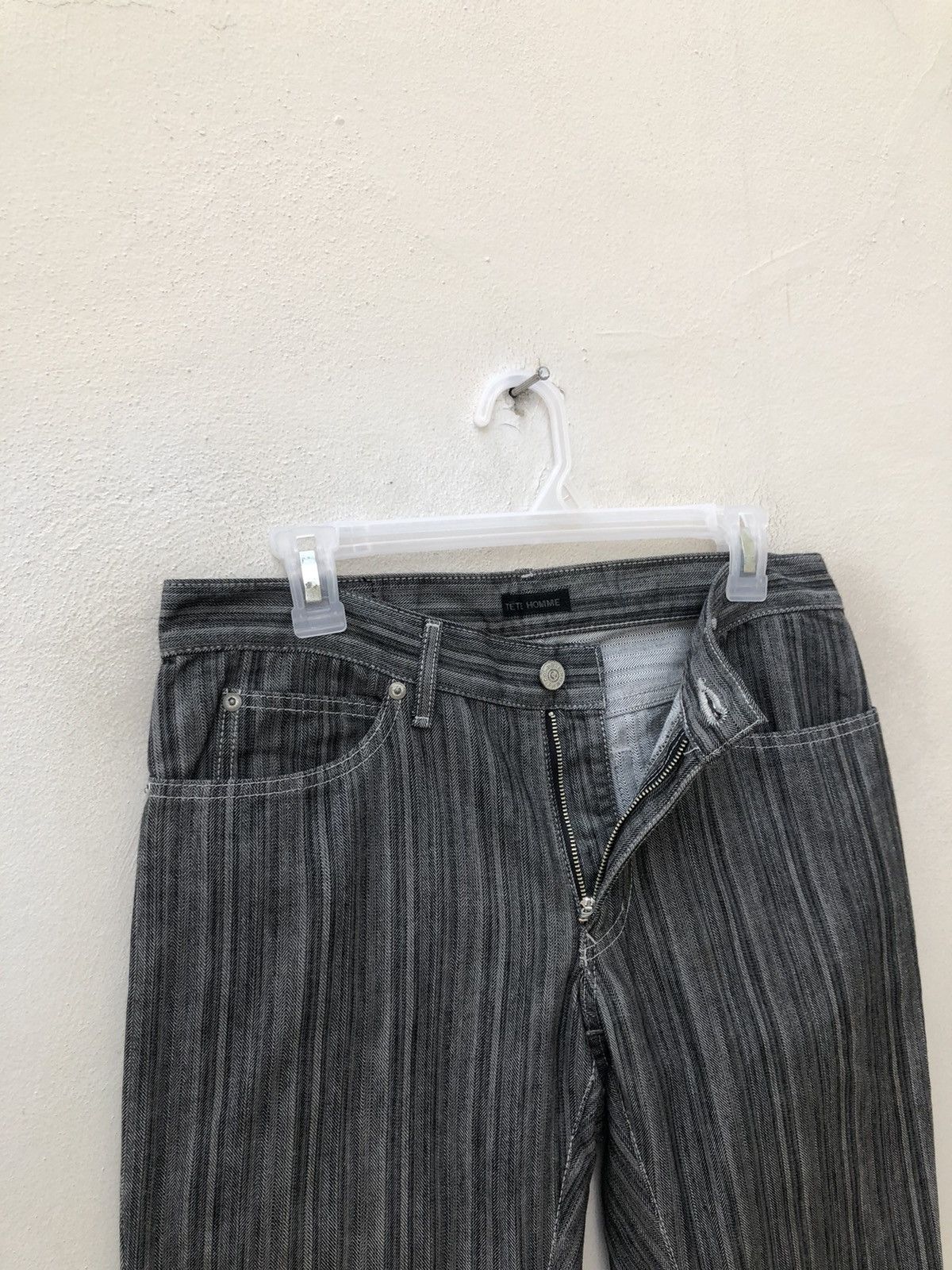 Tete Homme Tete Homme Japan Stretchable Striped Pant Flare Jeans Size US 30 / EU 46 - 9 Thumbnail