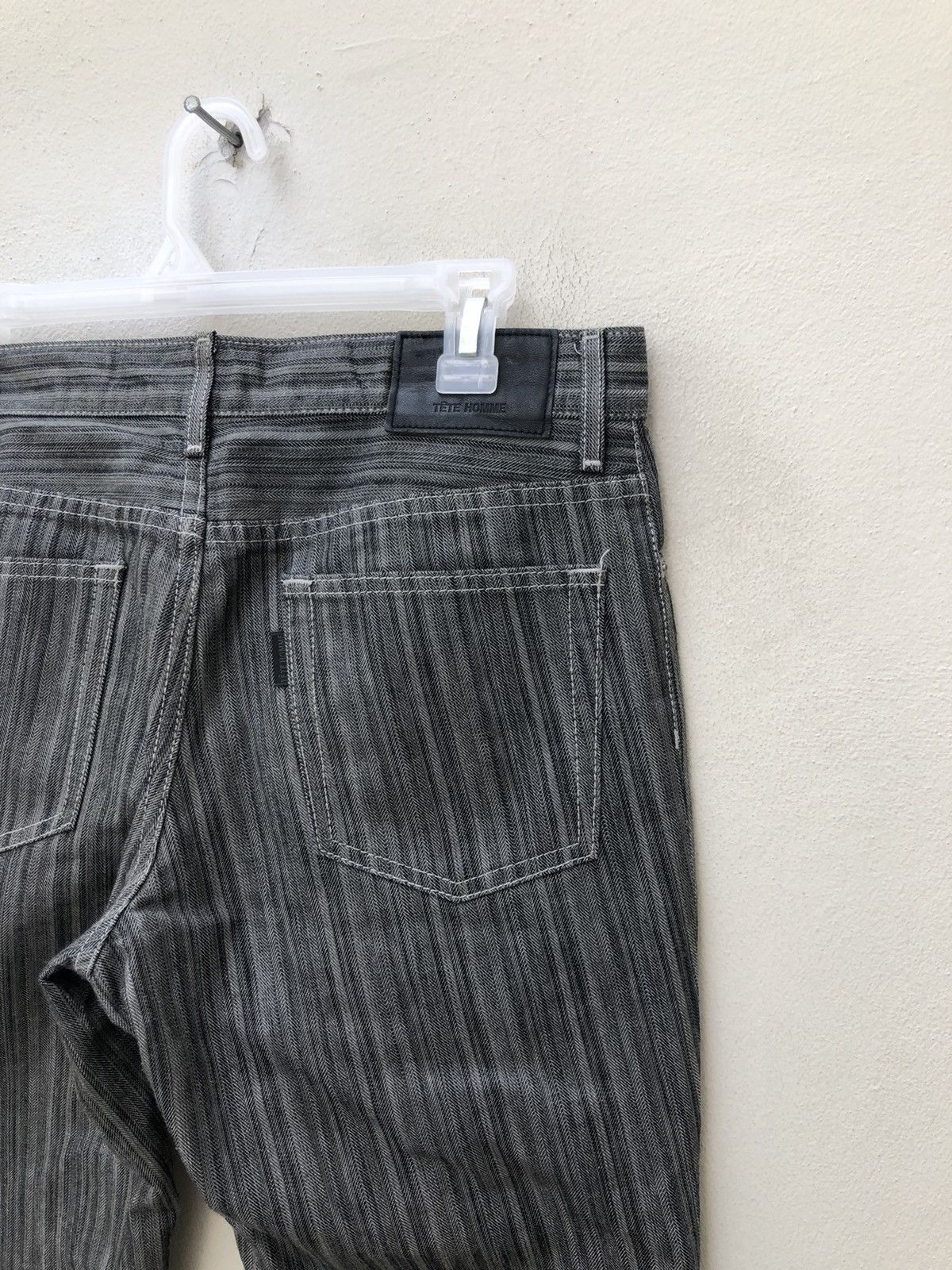 Tete Homme Tete Homme Japan Stretchable Striped Pant Flare Jeans Size US 30 / EU 46 - 19 Thumbnail