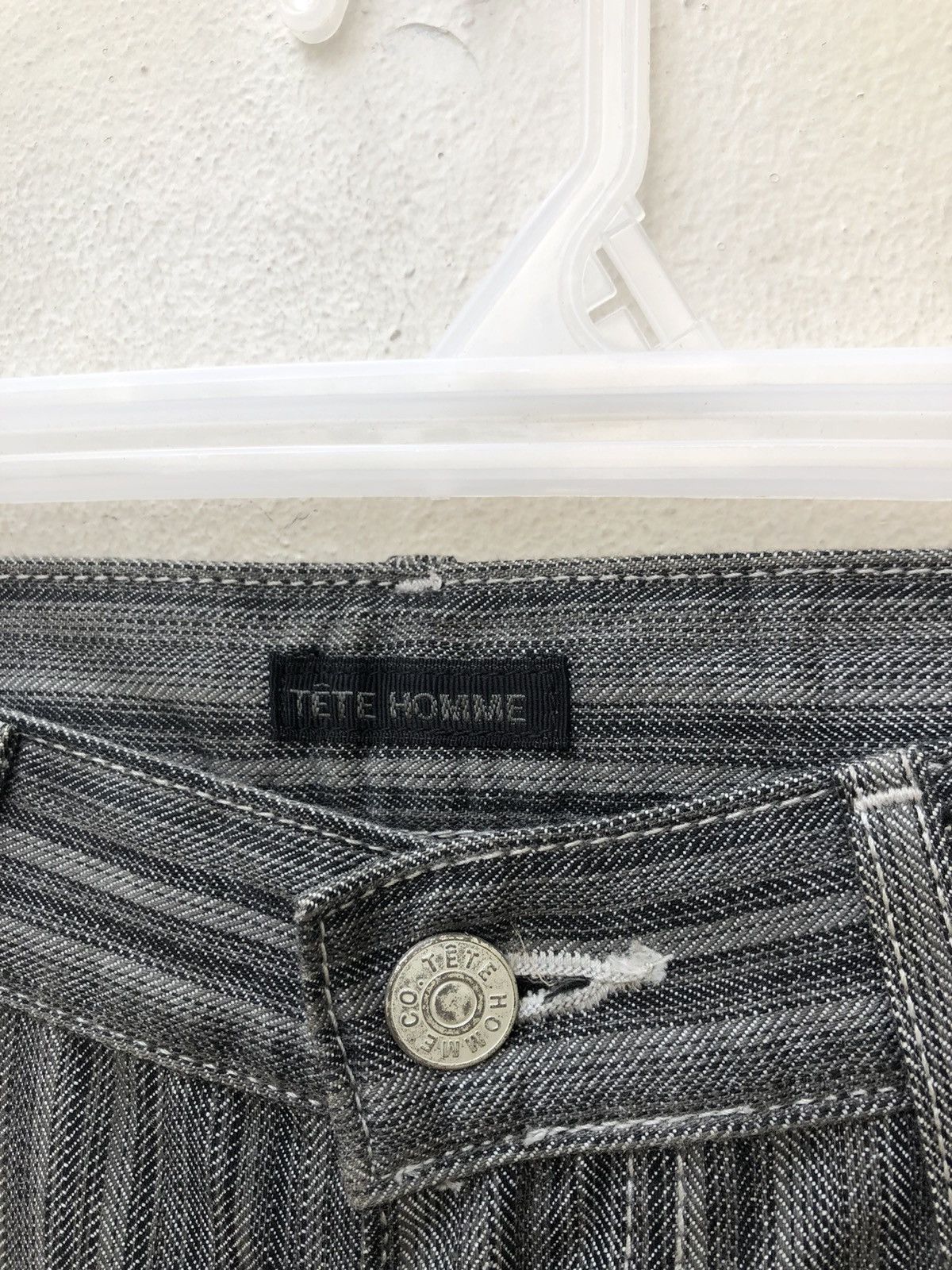 Tete Homme Tete Homme Japan Stretchable Striped Pant Flare Jeans Size US 30 / EU 46 - 8 Thumbnail