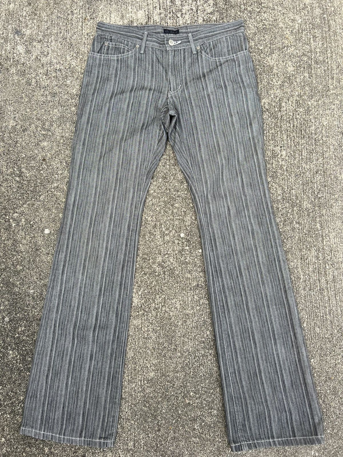 Tete Homme Tete Homme Japan Stretchable Striped Pant Flare Jeans Size US 30 / EU 46 - 1 Thumbnail