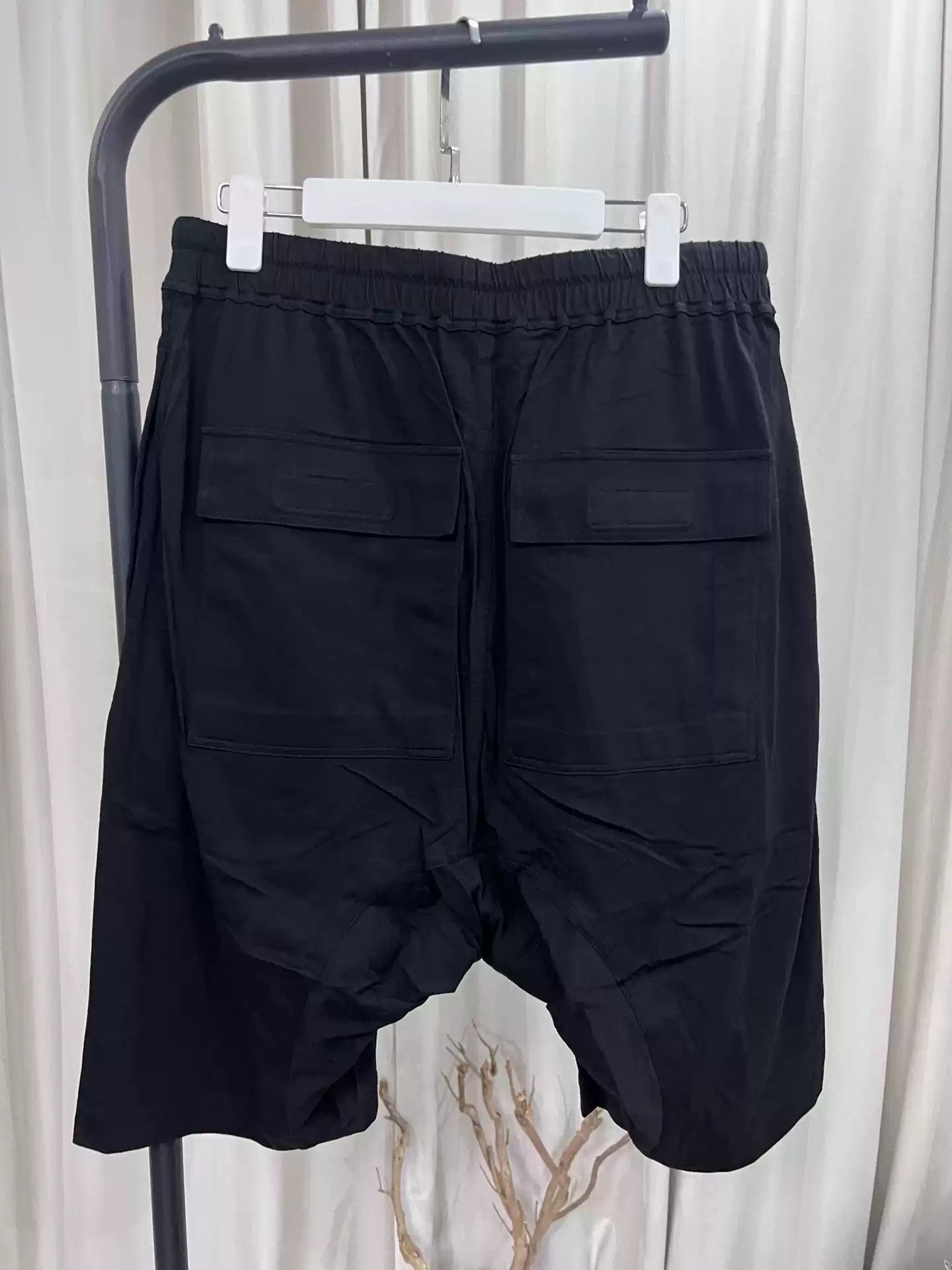 Rick Owens Rick Owens ro classic black drop crotch shorts Size US 32 / EU 48 - 1 Thumbnail
