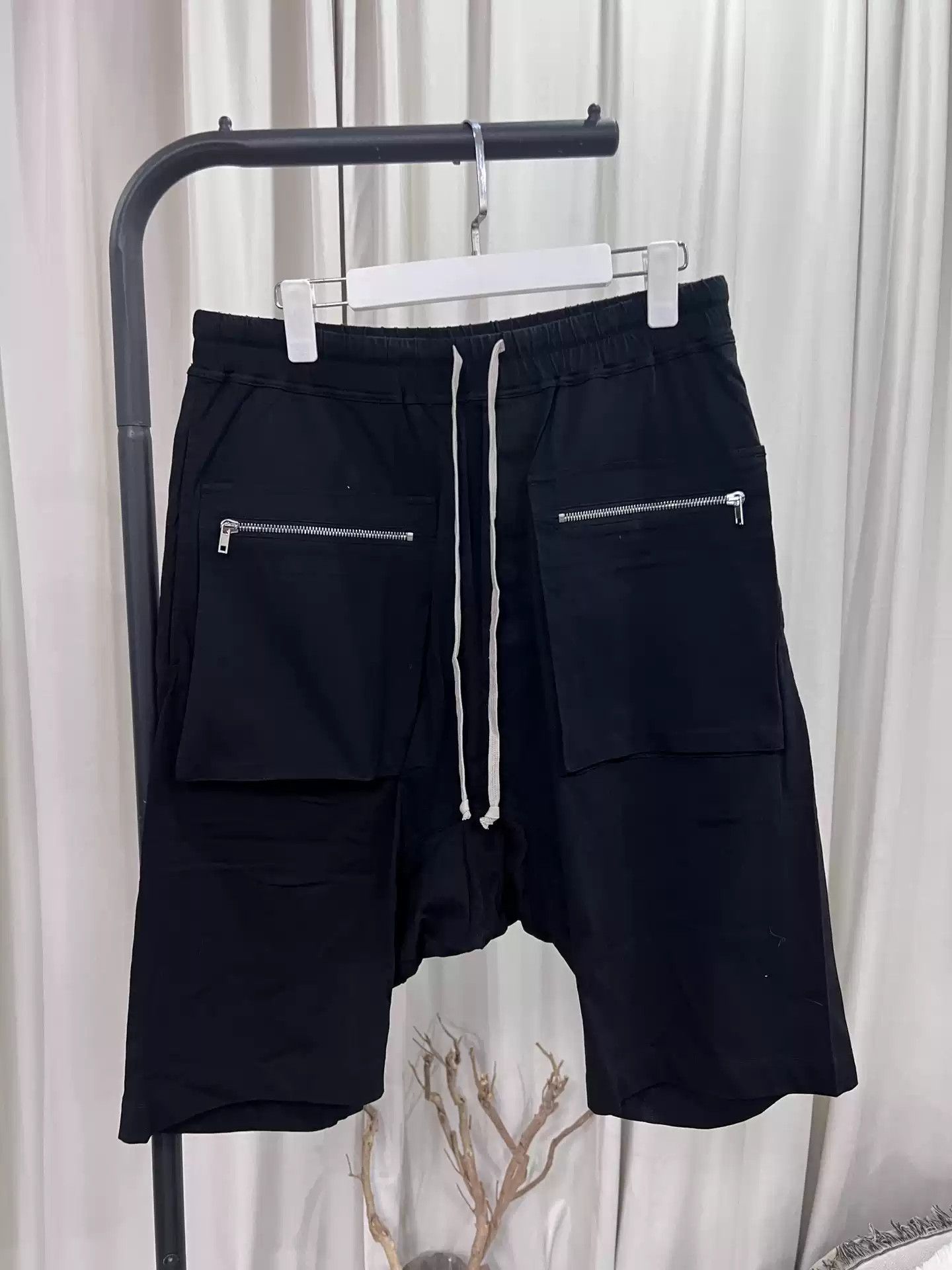 Rick Owens Rick Owens ro classic black drop crotch shorts Size US 32 / EU 48 - 2 Thumbnail