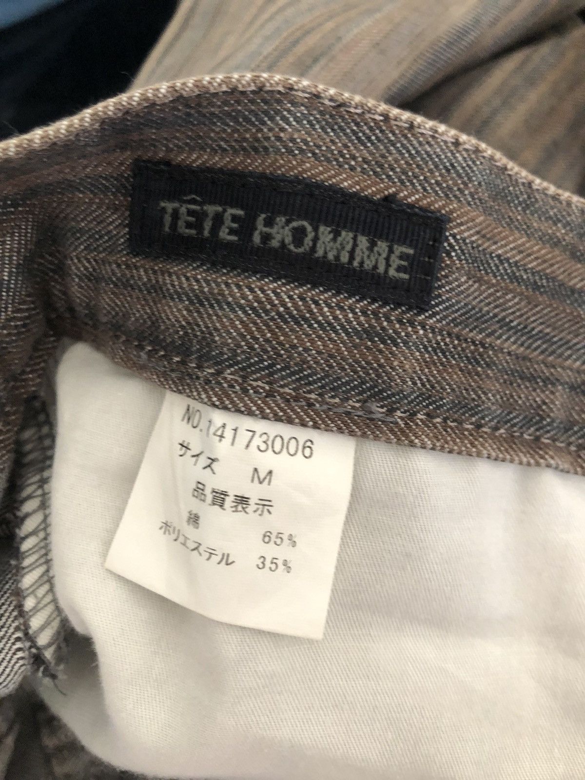Tete Homme TETE HOMME Japan Stretchable Striped Flare Jeans Size US 30 / EU 46 - 24 Thumbnail
