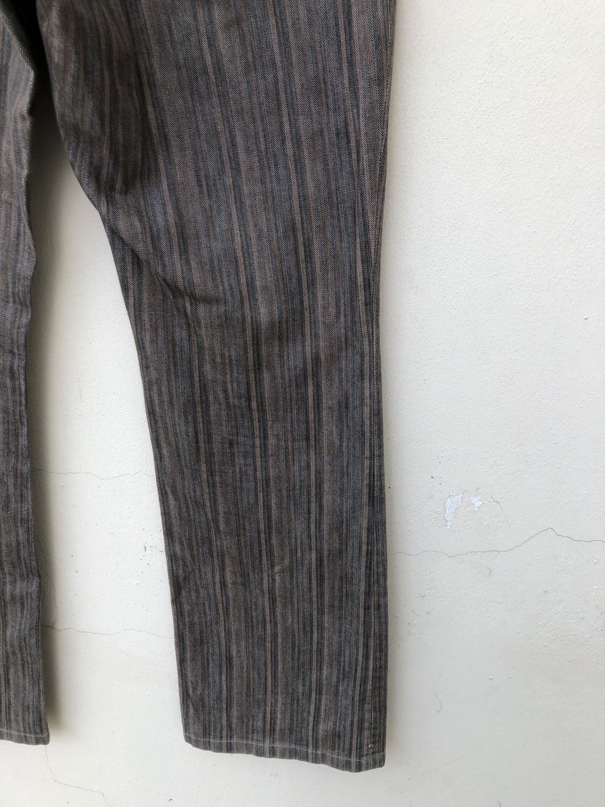 Tete Homme TETE HOMME Japan Stretchable Striped Flare Jeans Size US 30 / EU 46 - 22 Thumbnail