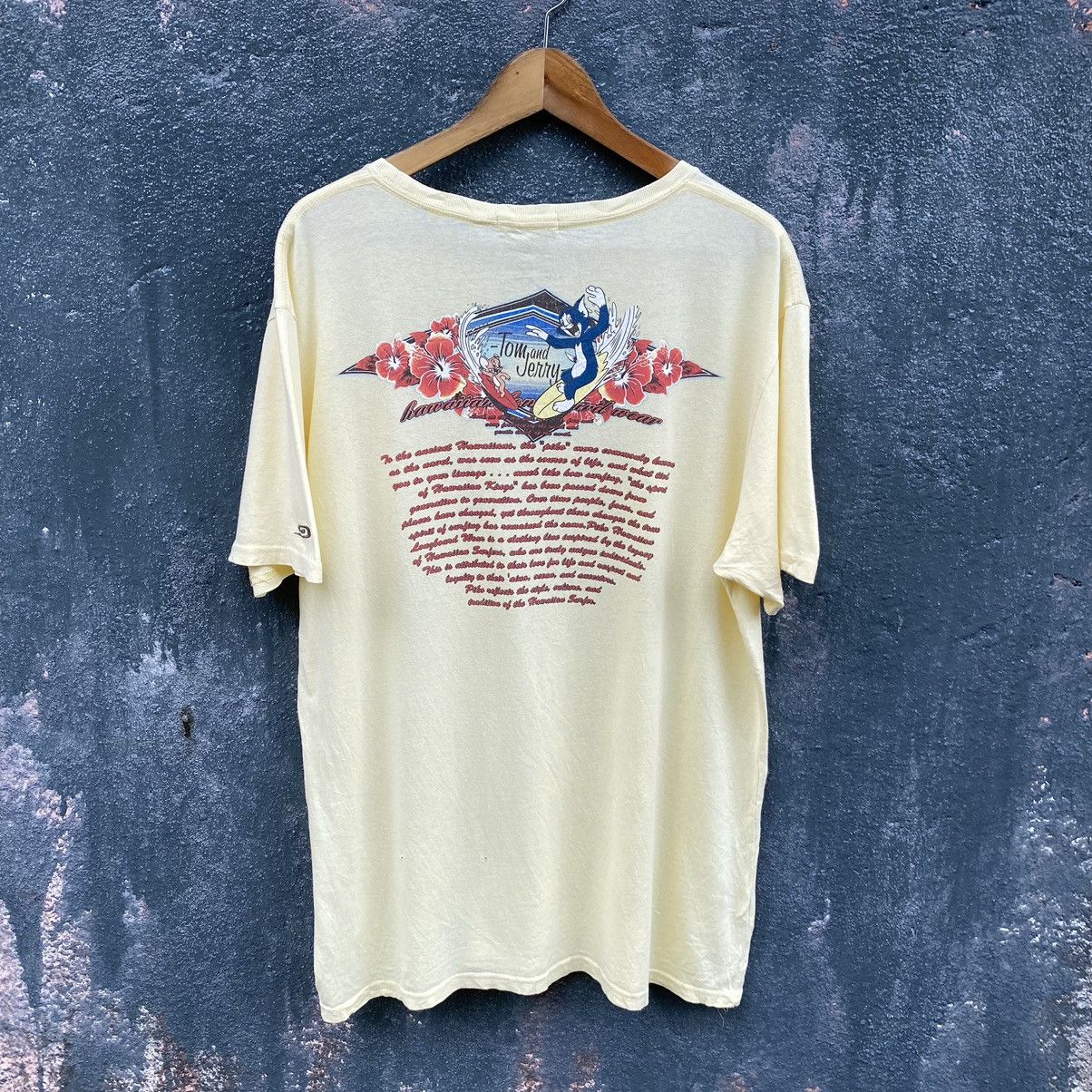 Vintage Thrashed Vintage Tom & Jerry Piko Surfboard ERD GRUNGE TEE Size US XL / EU 56 / 4 - 2 Thumbnail