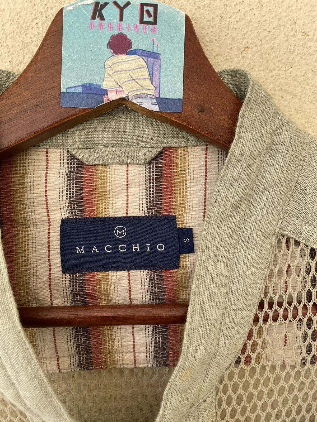 Japanese Brand VINTAGE MACCHIO FISHNET VEST Size US S / EU 44-46 / 1 - 7 Thumbnail