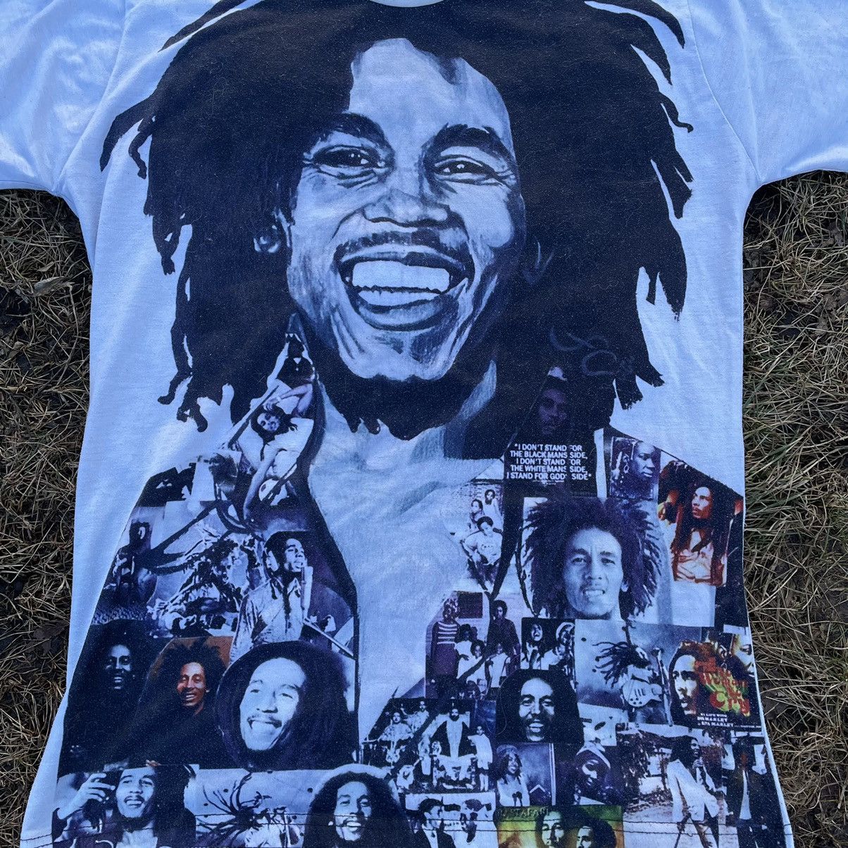Vintage Vintage 90s Bob Marley Graphic Tee Sun Faded Black Punk M Size US M / EU 48-50 / 2 - 4 Thumbnail