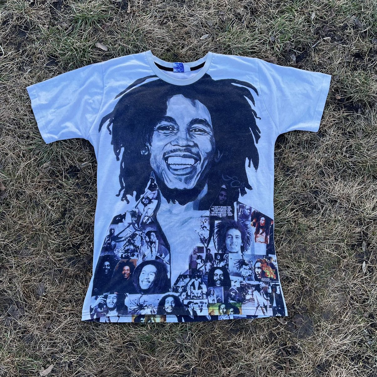 Vintage Vintage 90s Bob Marley Graphic Tee Sun Faded Black Punk M Size US M / EU 48-50 / 2 - 1 Thumbnail