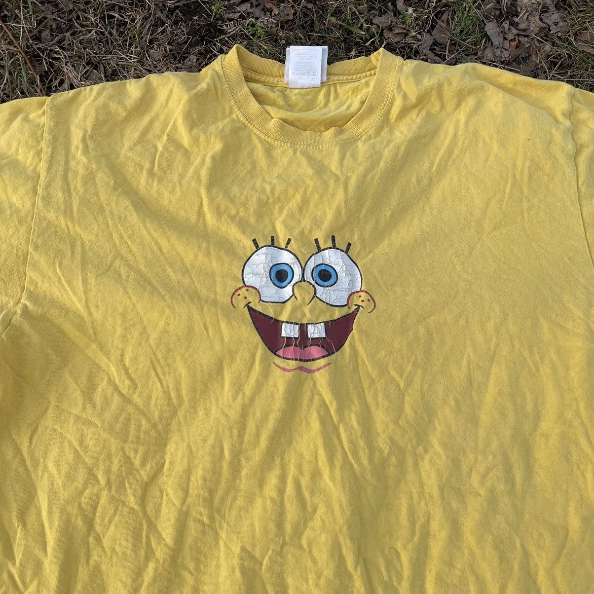 Vintage Vintage Y2K Sun Faded Graphic Tee Spongebob Streetwear L Size US L / EU 52-54 / 3 - 4 Thumbnail