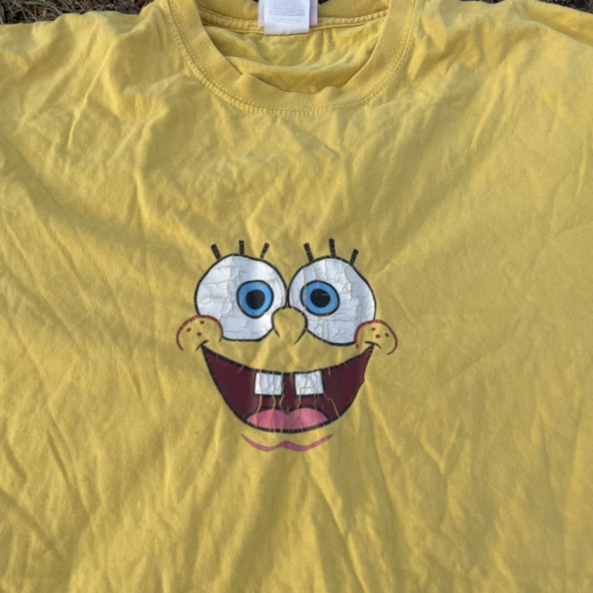 Vintage Vintage Y2K Sun Faded Graphic Tee Spongebob Streetwear L Size US L / EU 52-54 / 3 - 5 Thumbnail