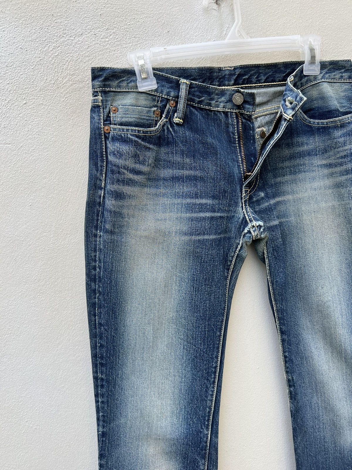 The Flat Head Vintage The Flat Head Unisex Denim Flare Jeans Size US 30 / EU 46 - 6 Thumbnail