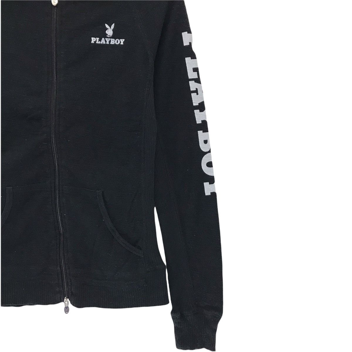 Playboy × Vintage Vintage Playboy Hoodie Zipper Up Sweater Big Bunny Head Size S / US 4 / IT 40 - 3 Thumbnail