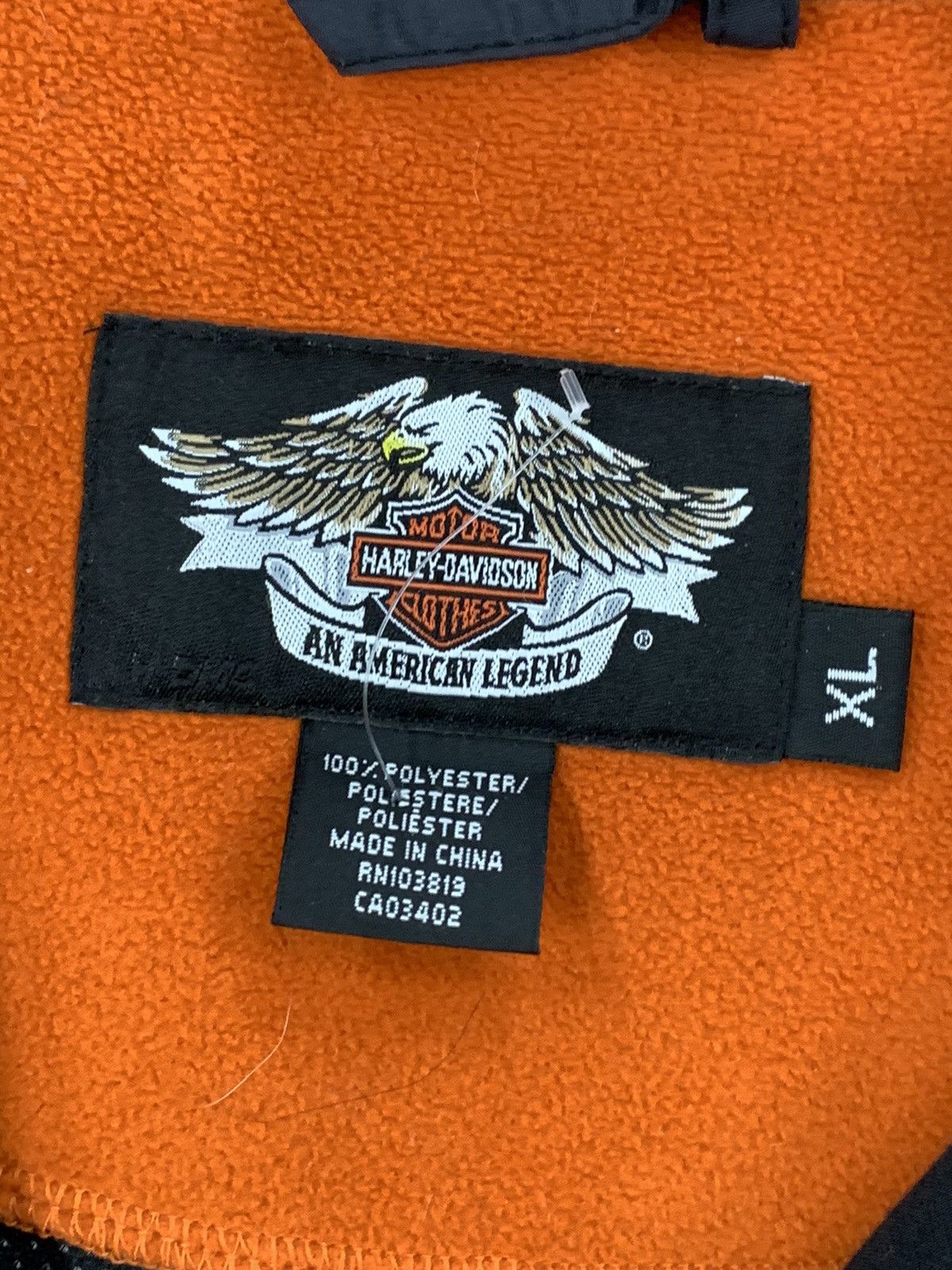 Harley Davidson × Vintage Vintage Harley Davidson ZipUp Fleece Size US XL / EU 56 / 4 - 5 Thumbnail