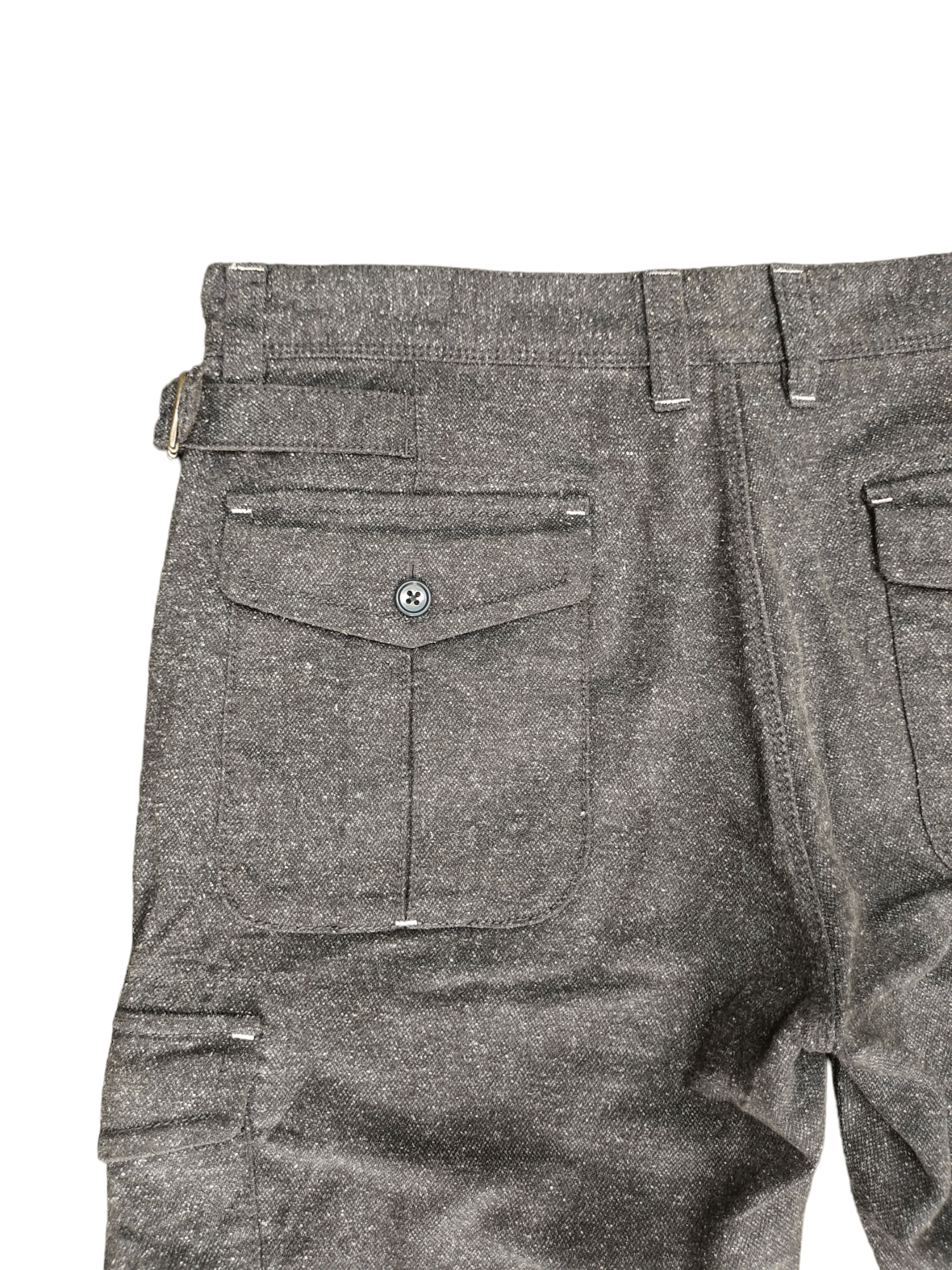 Kent & Curwen Kent & Curwen Buckle Sides Salt & Pepper Cargo Pants Size US 35 - 12 Thumbnail