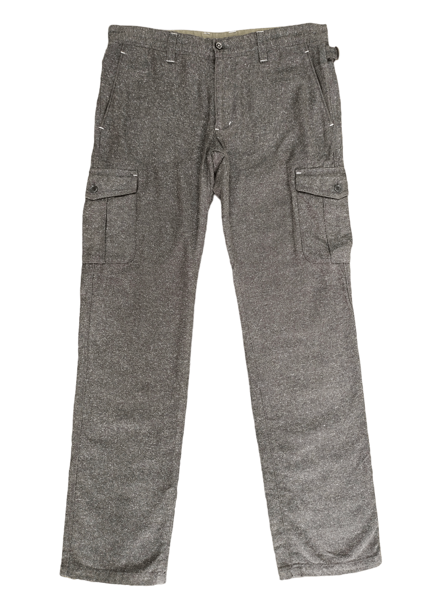 Kent & Curwen Buckle Sides Salt & Pepper Cargo Pants