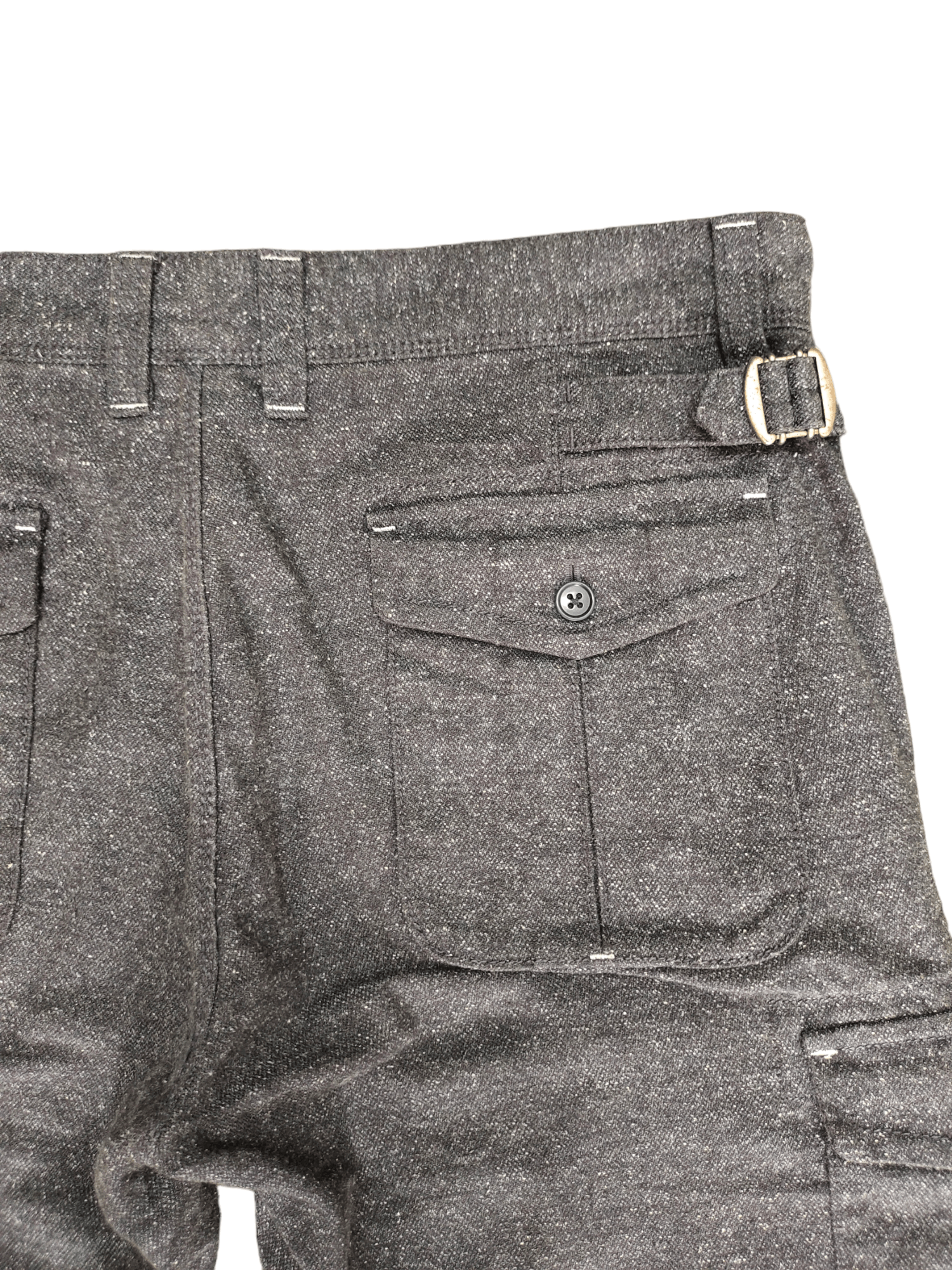 Kent & Curwen Kent & Curwen Buckle Sides Salt & Pepper Cargo Pants Size US 35 - 11 Thumbnail