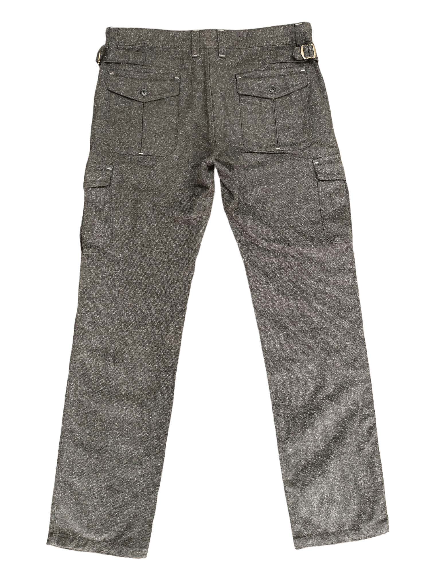 Kent & Curwen Kent & Curwen Buckle Sides Salt & Pepper Cargo Pants Size US 35 - 9 Thumbnail
