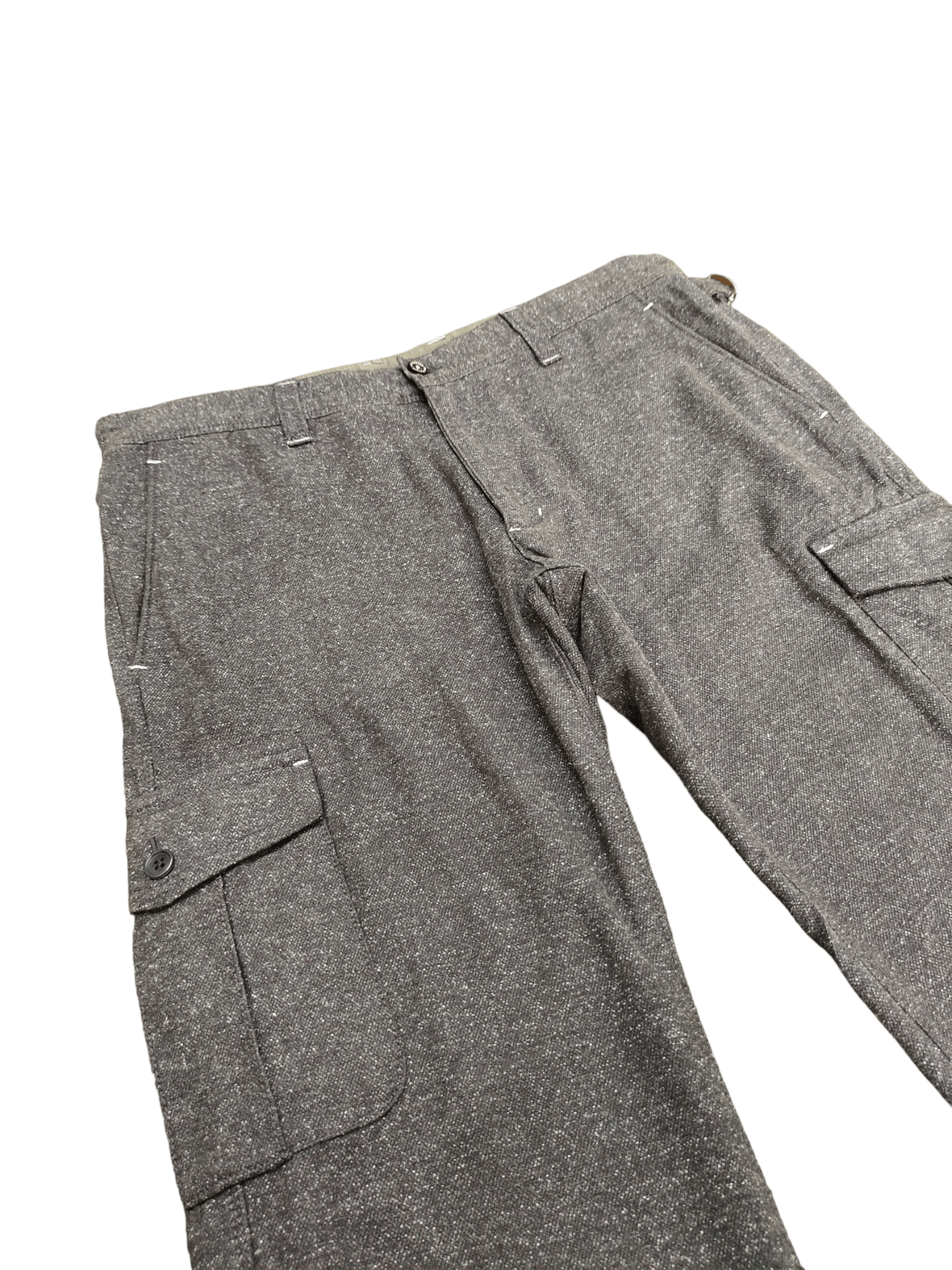 Kent & Curwen Kent & Curwen Buckle Sides Salt & Pepper Cargo Pants Size US 35 - 3 Thumbnail