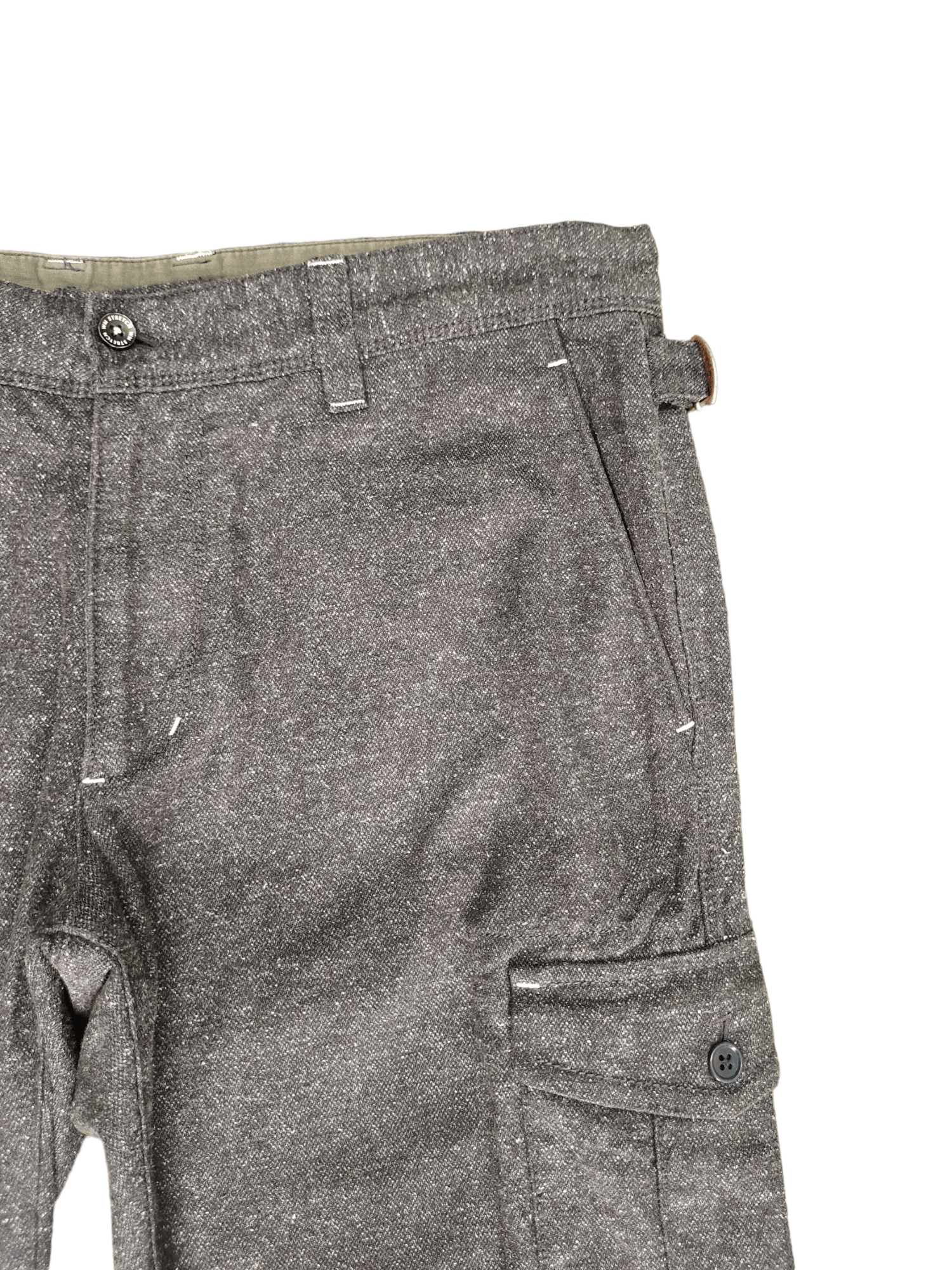 Kent & Curwen Kent & Curwen Buckle Sides Salt & Pepper Cargo Pants Size US 35 - 5 Thumbnail