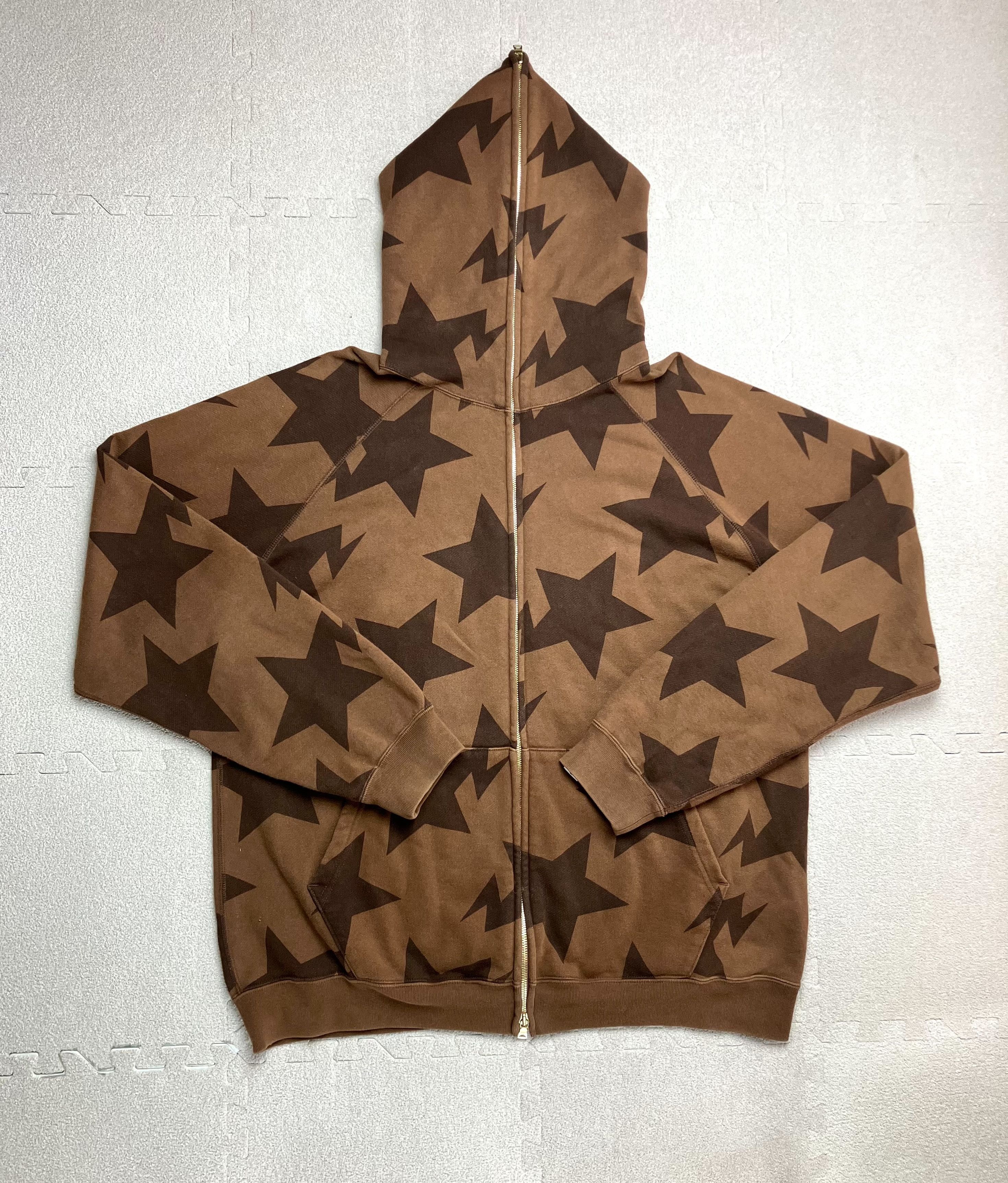 Bape Star Hoodie
 Bape RARE Bape Brown Bapesta Star Logo Full Zip Hoo Size L