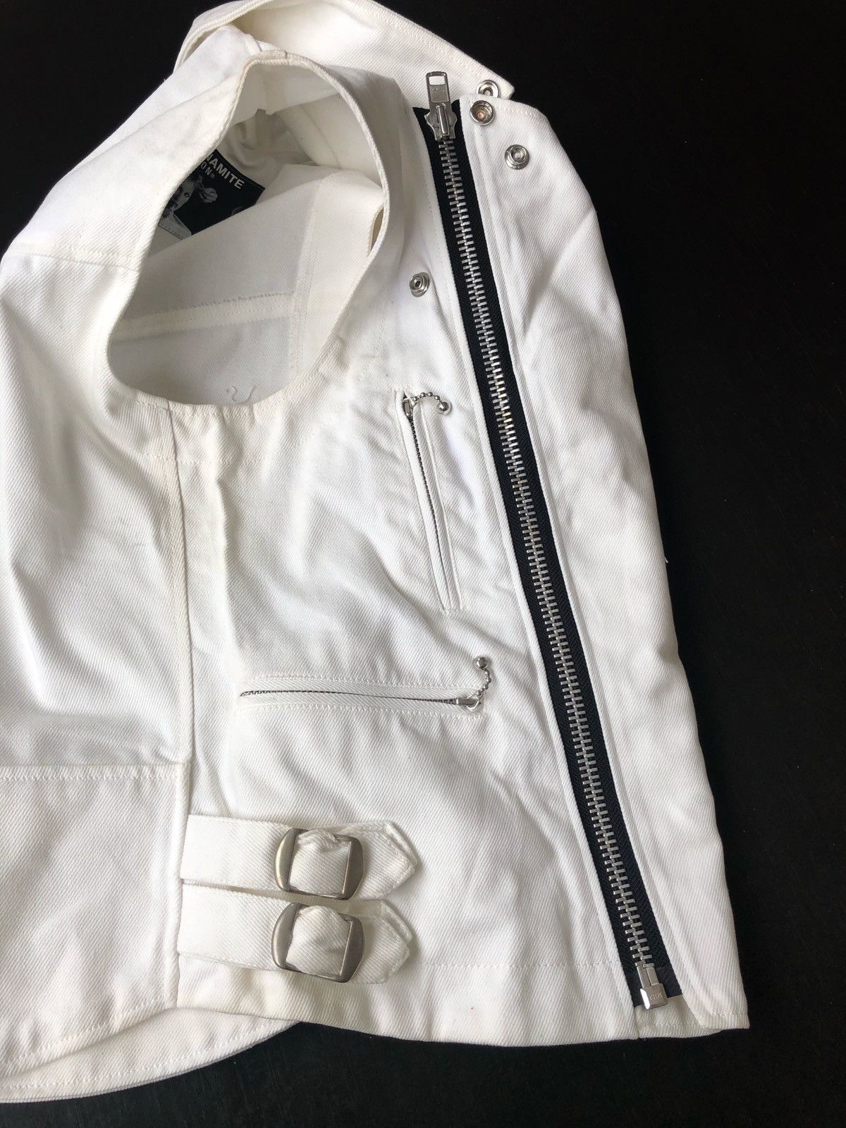 A.F.F.A. Sexy Dynamite 🇬🇧 Double Collar Sleeveless Biker Jacket Size US S / EU 44-46 / 1 - 5 Thumbnail
