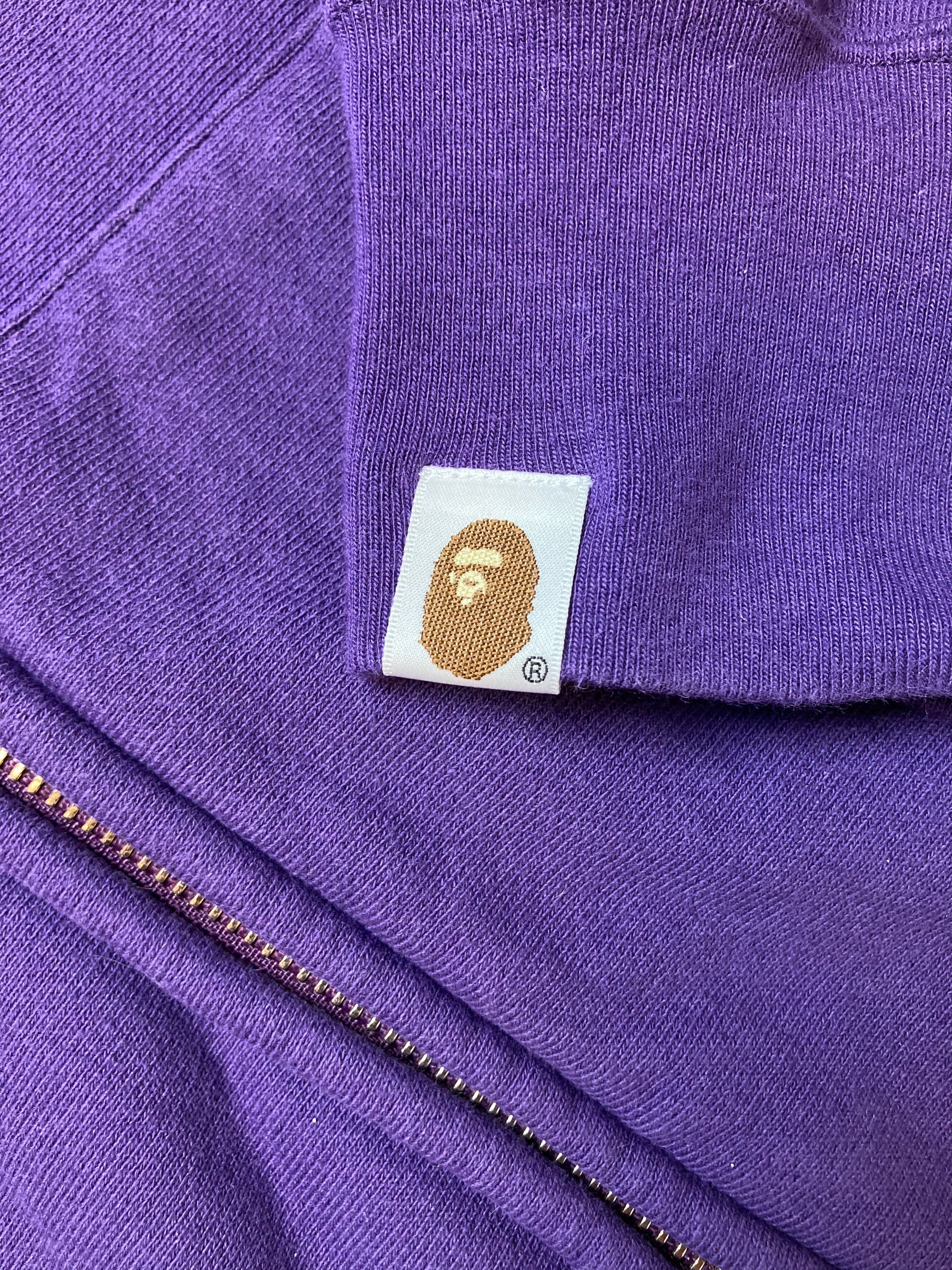 Bape Bape Purple Bapesta!! Star logo Patch Full Zip Hoodie Size US S / EU 44-46 / 1 - 9 Thumbnail