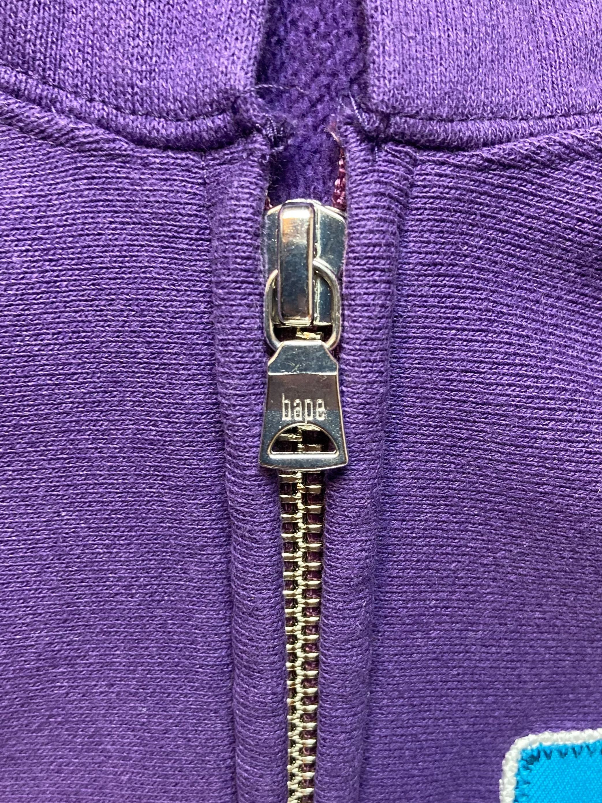 Bape Bape Purple Bapesta!! Star logo Patch Full Zip Hoodie Size US S / EU 44-46 / 1 - 7 Thumbnail