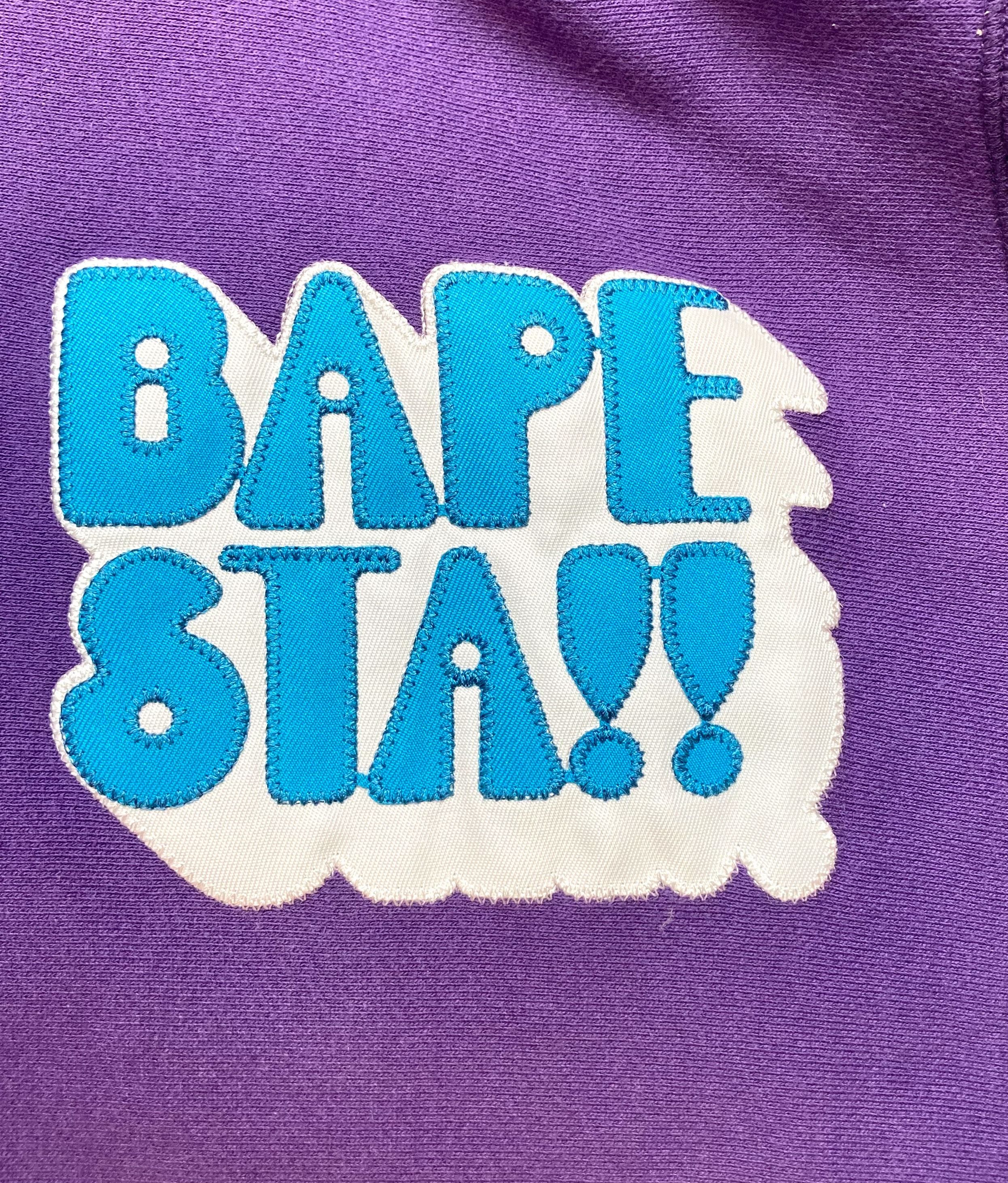 Bape Bape Purple Bapesta!! Star logo Patch Full Zip Hoodie Size US S / EU 44-46 / 1 - 3 Thumbnail
