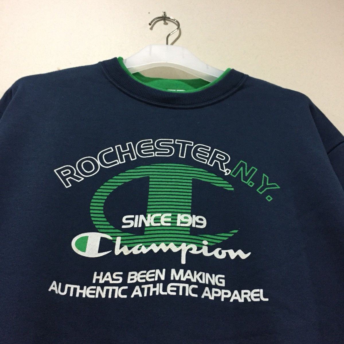 Champion CHAMPION sweatshirt spell out big logo.. Rochester,N.Y. Size US S / EU 44-46 / 1 - 3 Thumbnail