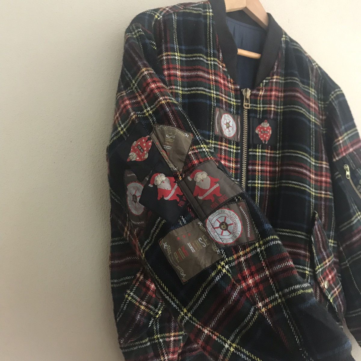 Japanese Brand Pink House Wool Bomber Jacket Nice Design Size US M / EU 48-50 / 2 - 6 Thumbnail
