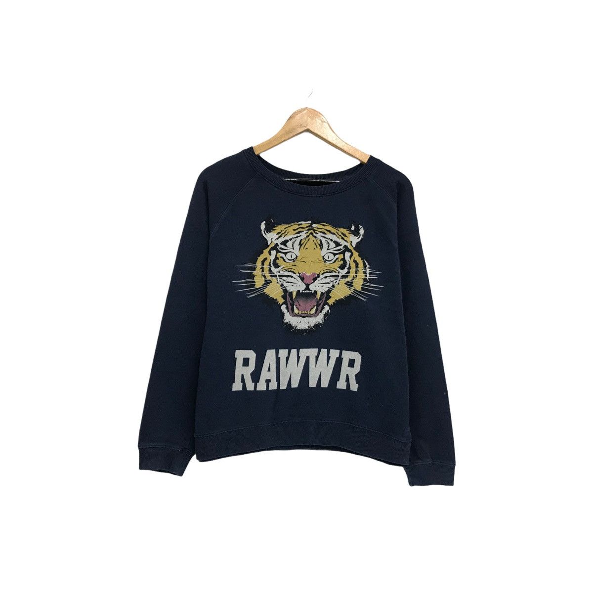Habitat × Japanese Brand Vintage Rawwr Sweatshirt Jumper Biglogo Tiger Animal Rawwr Size US M / EU 48-50 / 2 - 1 Thumbnail