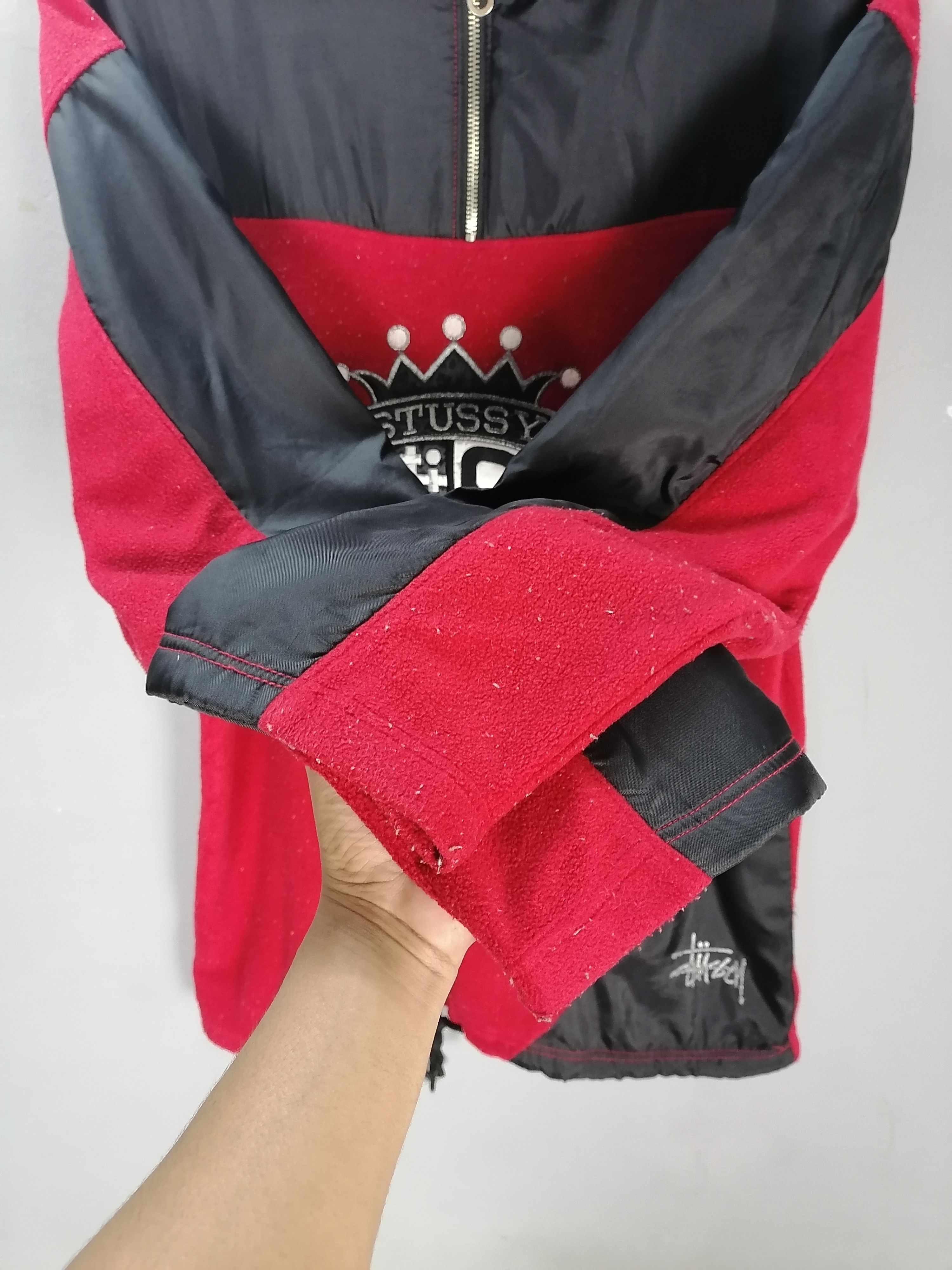 Stussy × Vintage Stussy Embroidery Logo Fleece Half Zipper Sweatshirt Size US L / EU 52-54 / 3 - 4 Thumbnail