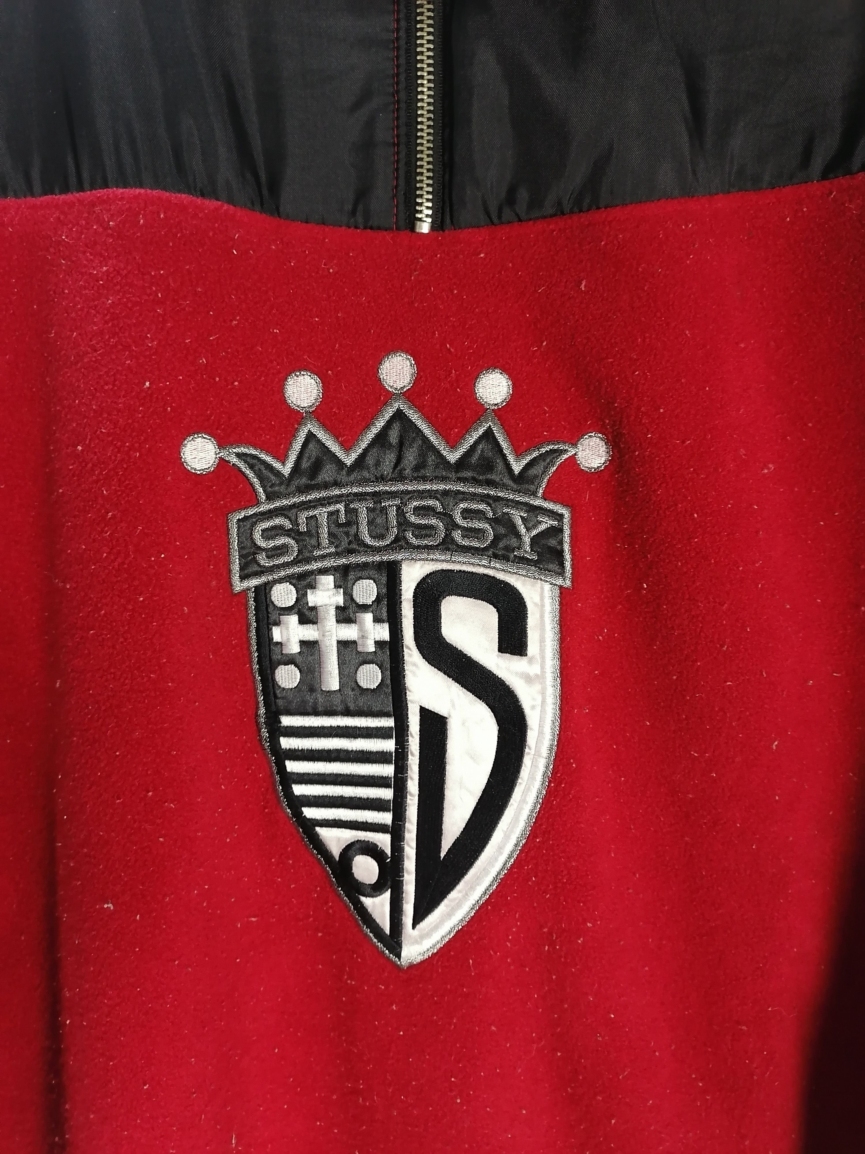 Stussy × Vintage Stussy Embroidery Logo Fleece Half Zipper Sweatshirt Size US L / EU 52-54 / 3 - 2 Thumbnail